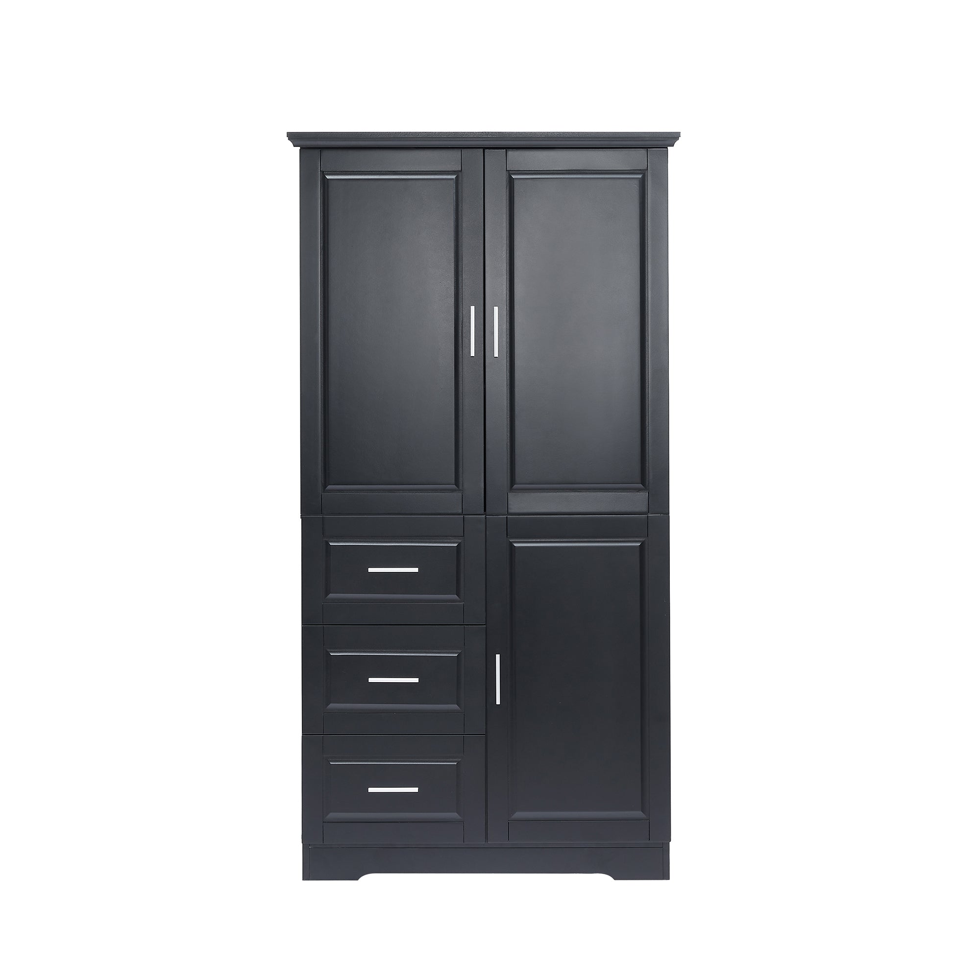 32 in. W x 72 in. H Storage Cabinet with Doors and Three Drawers