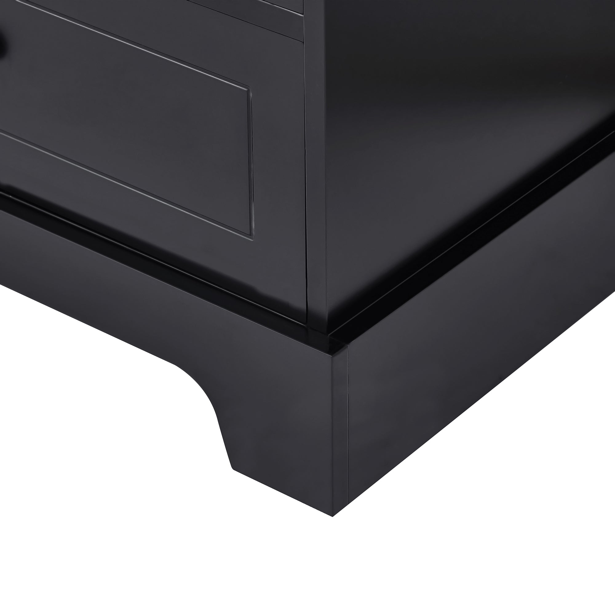 24 in. W x 68 in. H MDF Bathroom Storage Cabinet with Two Doors and Four Drawers