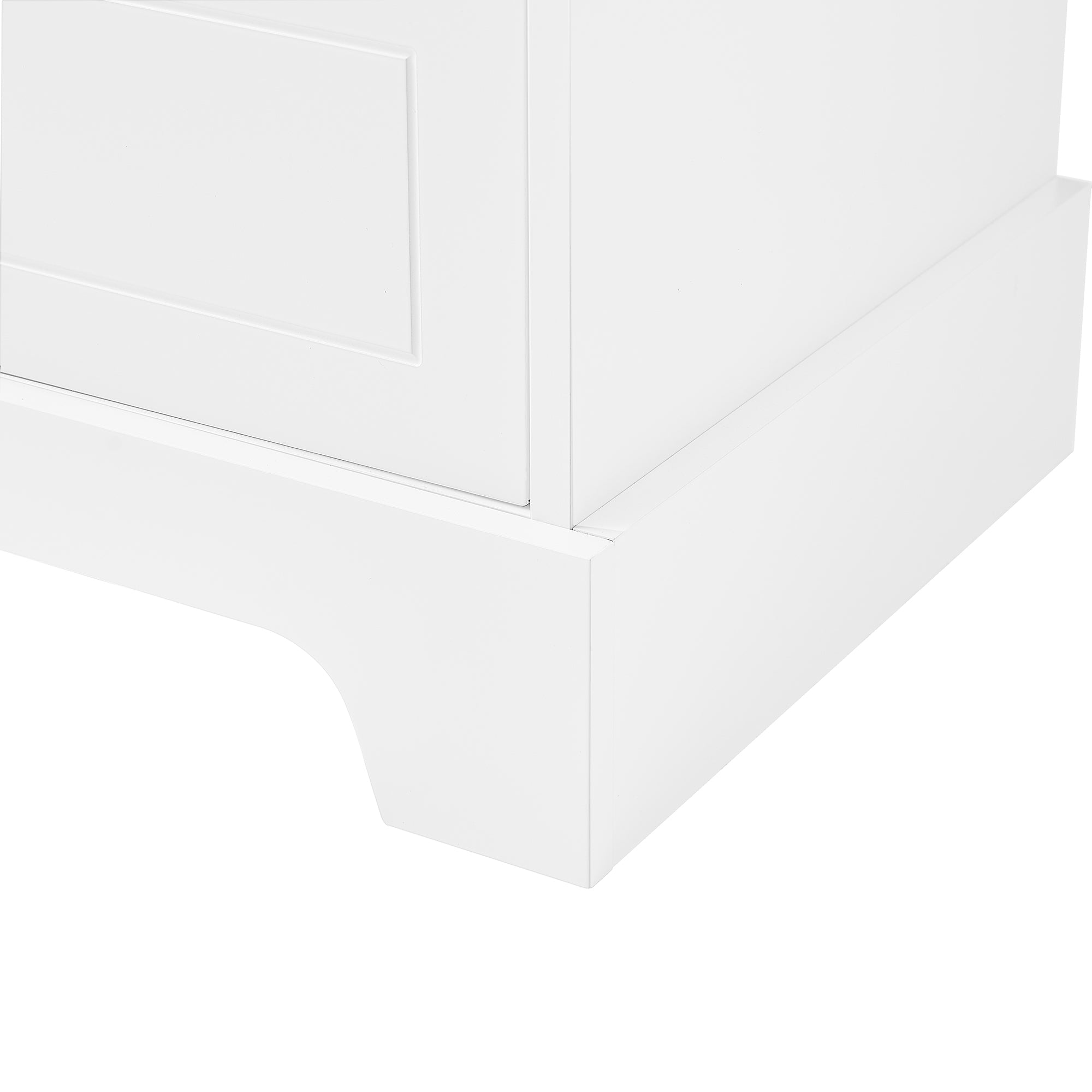 24 in. W x 68 in. H MDF Bathroom Storage Cabinet with Two Doors and Four Drawers