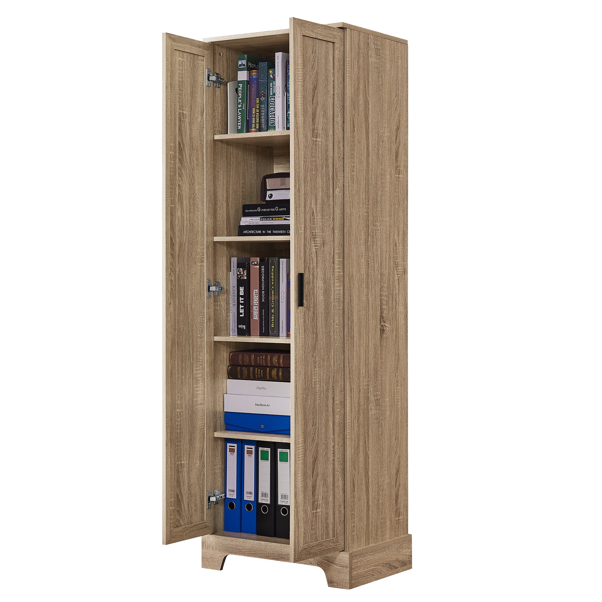 23 in. W x 71 in. H MDF Bathroom Storage Cabinet with Two Doors