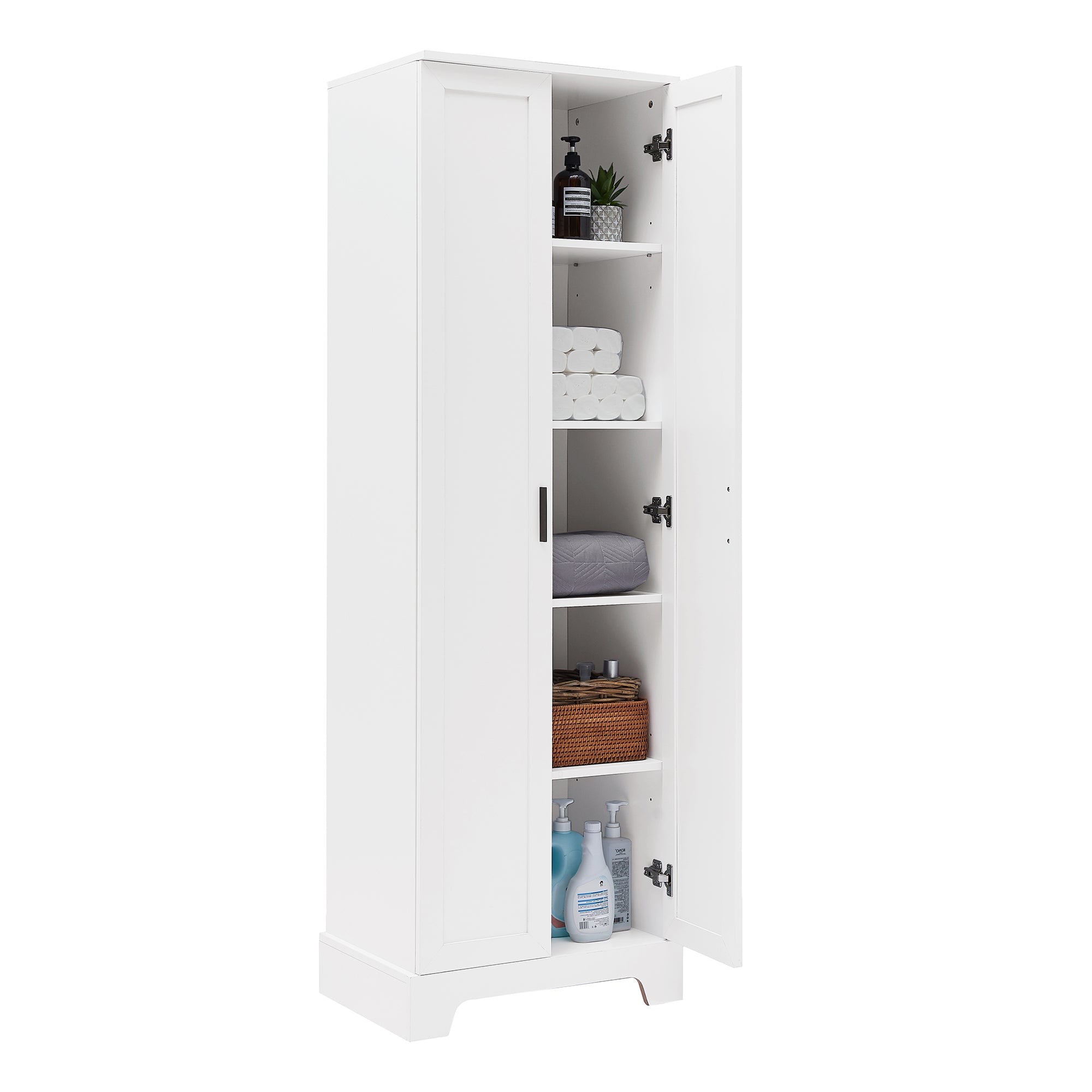 23 in. W x 71 in. H MDF Bathroom Storage Cabinet with Two Doors