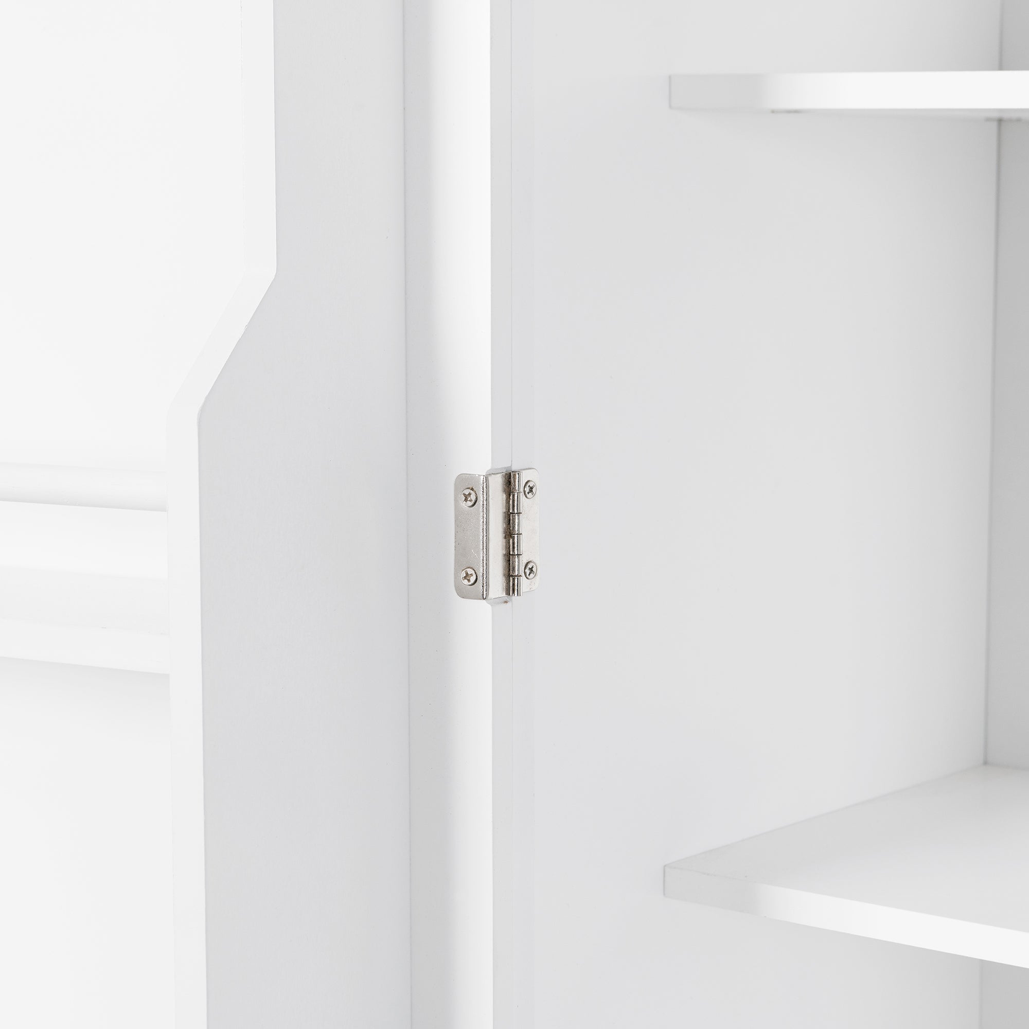 30 in. W x 72 in. H Freestanding Bathroom Cabinet in White with Adjustable Shelf and Drawer