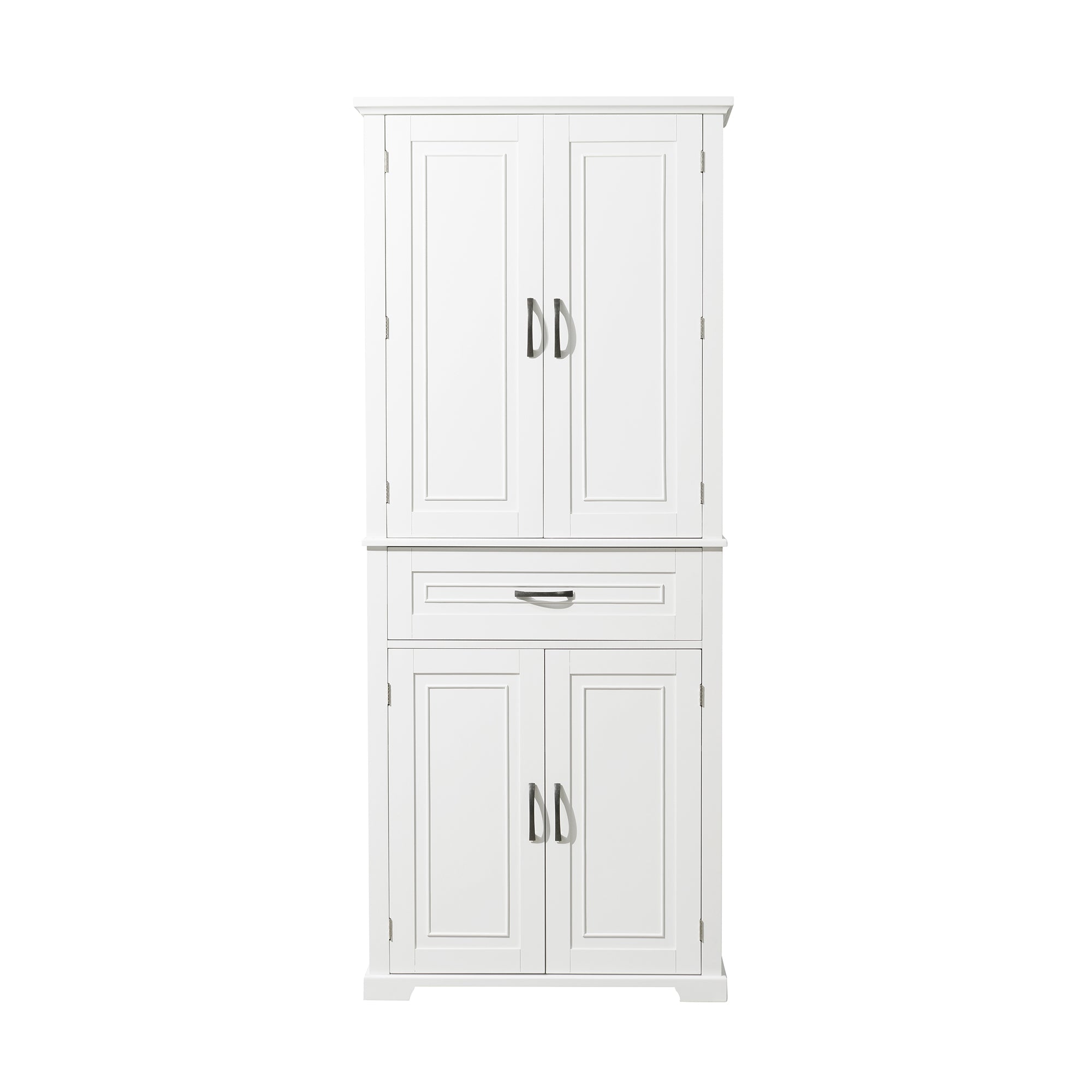 30 in. W x 72 in. H Freestanding Bathroom Cabinet in White with Adjustable Shelf and Drawer