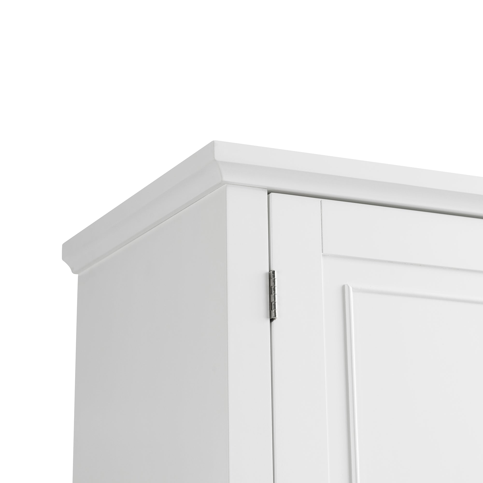 30 in. W x 72 in. H Freestanding Bathroom Cabinet in White with Adjustable Shelf and Drawer