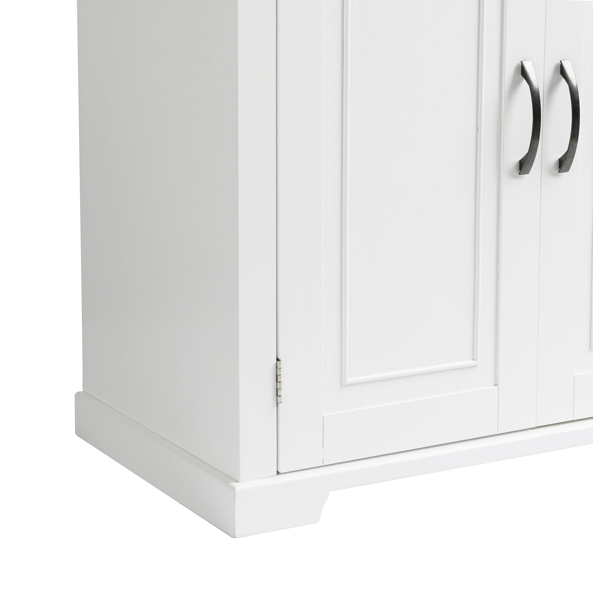 30 in. W x 72 in. H Freestanding Bathroom Cabinet in White with Adjustable Shelf and Drawer