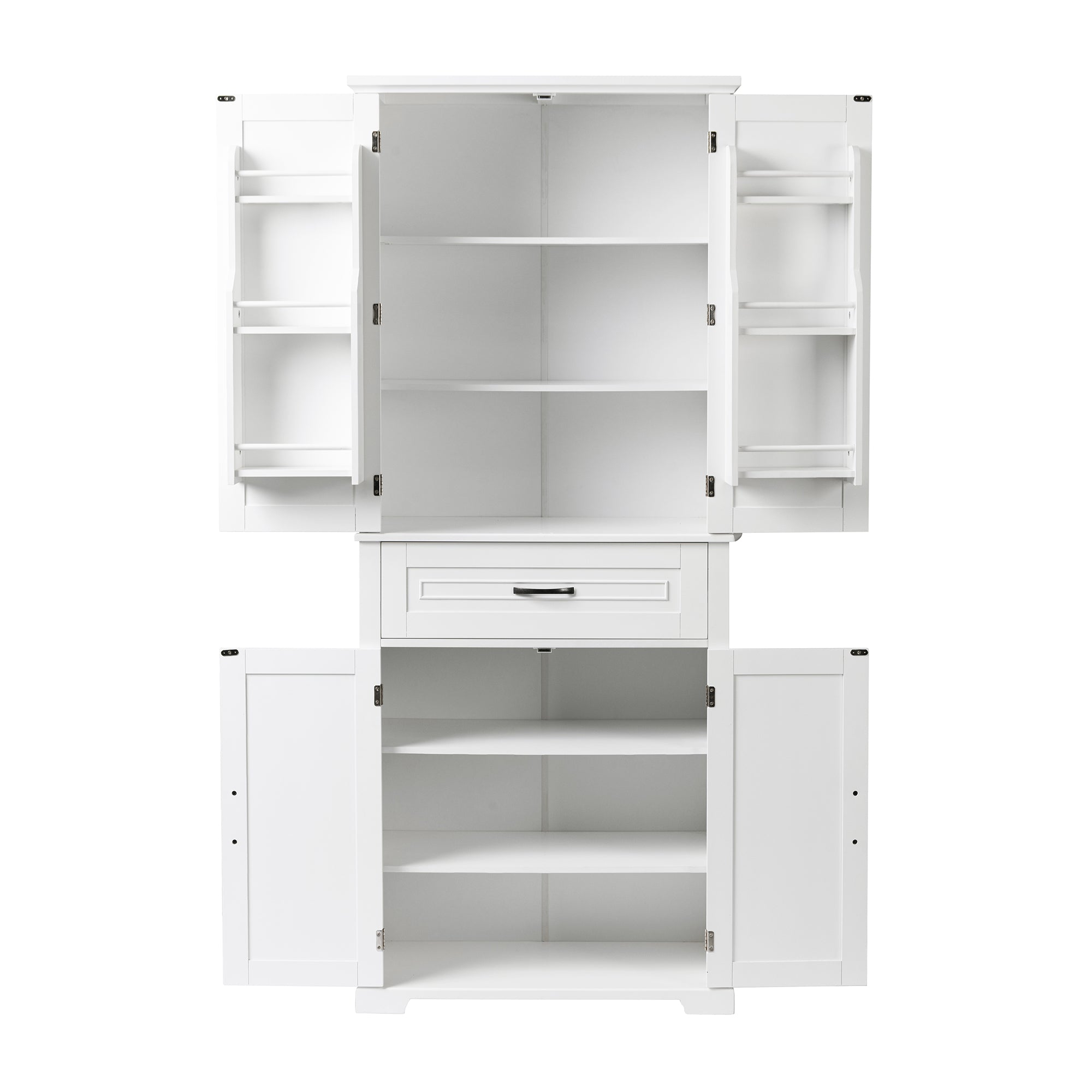 30 in. W x 72 in. H Freestanding Bathroom Cabinet in White with Adjustable Shelf and Drawer