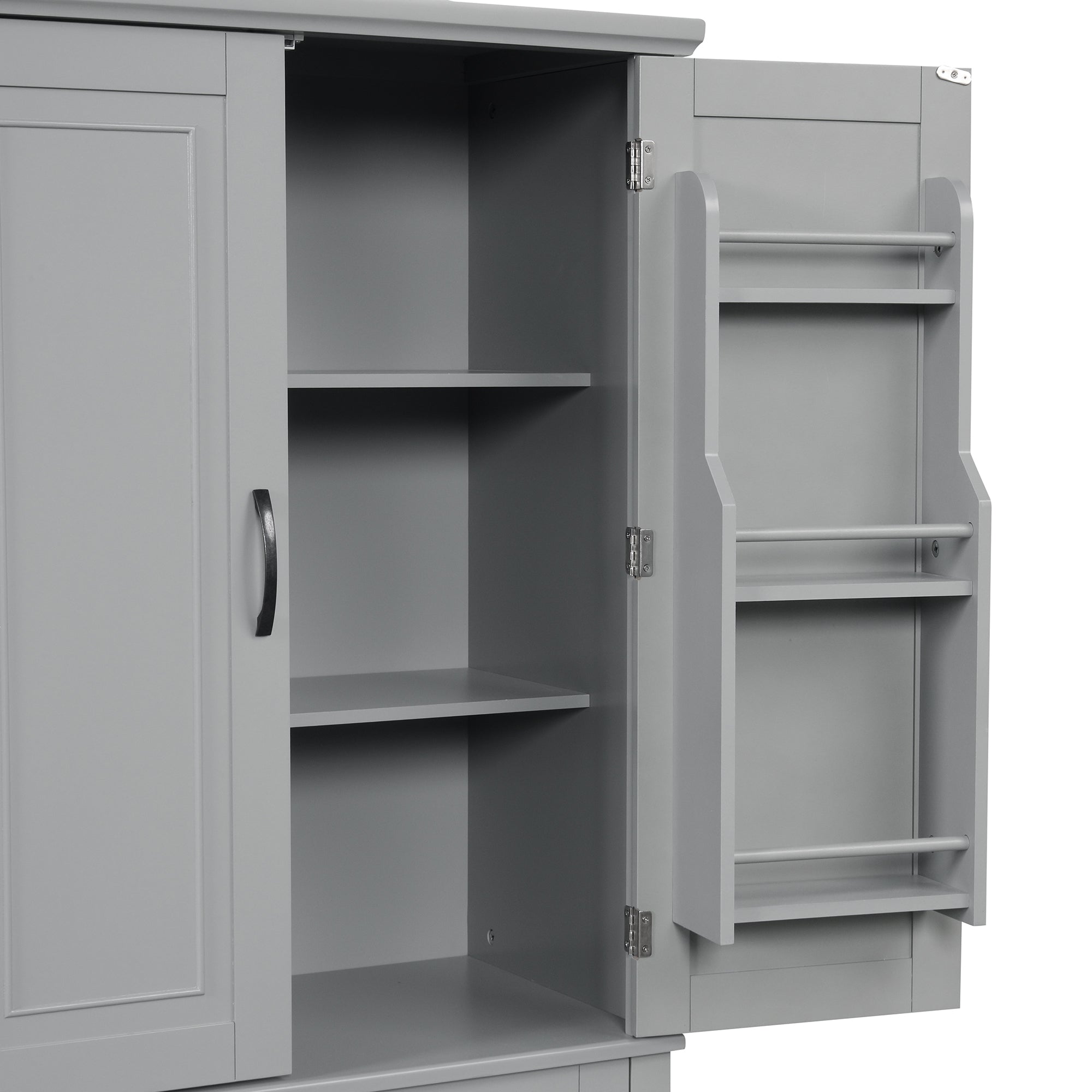 30 in. W x 72 in. H Freestanding Bathroom Cabinet in White with Adjustable Shelf and Drawer
