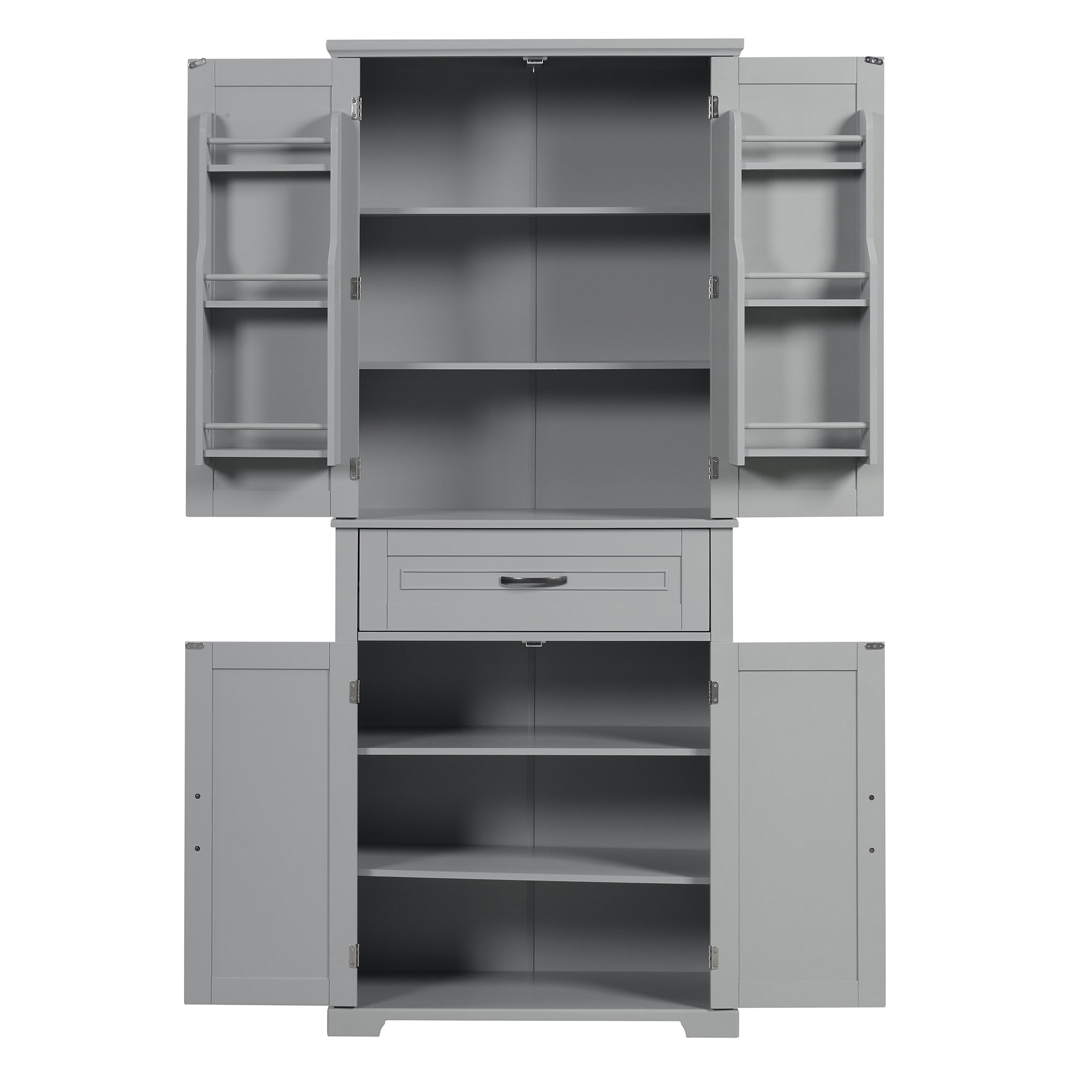 30 in. W x 72 in. H Freestanding Bathroom Cabinet in White with Adjustable Shelf and Drawer