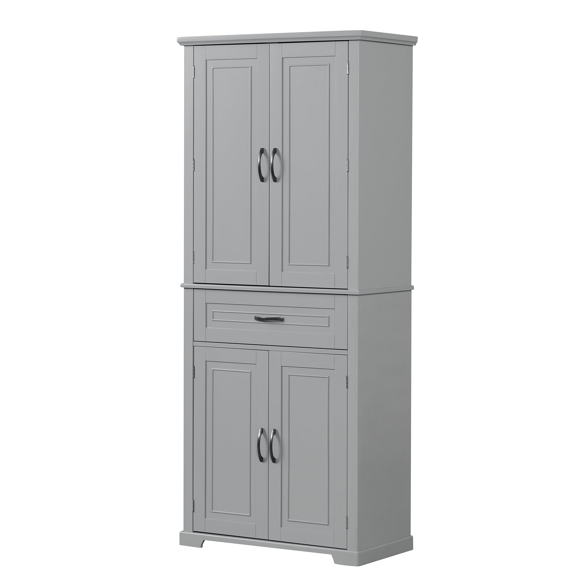 30 in. W x 72 in. H Freestanding Bathroom Cabinet in White with Adjustable Shelf and Drawer