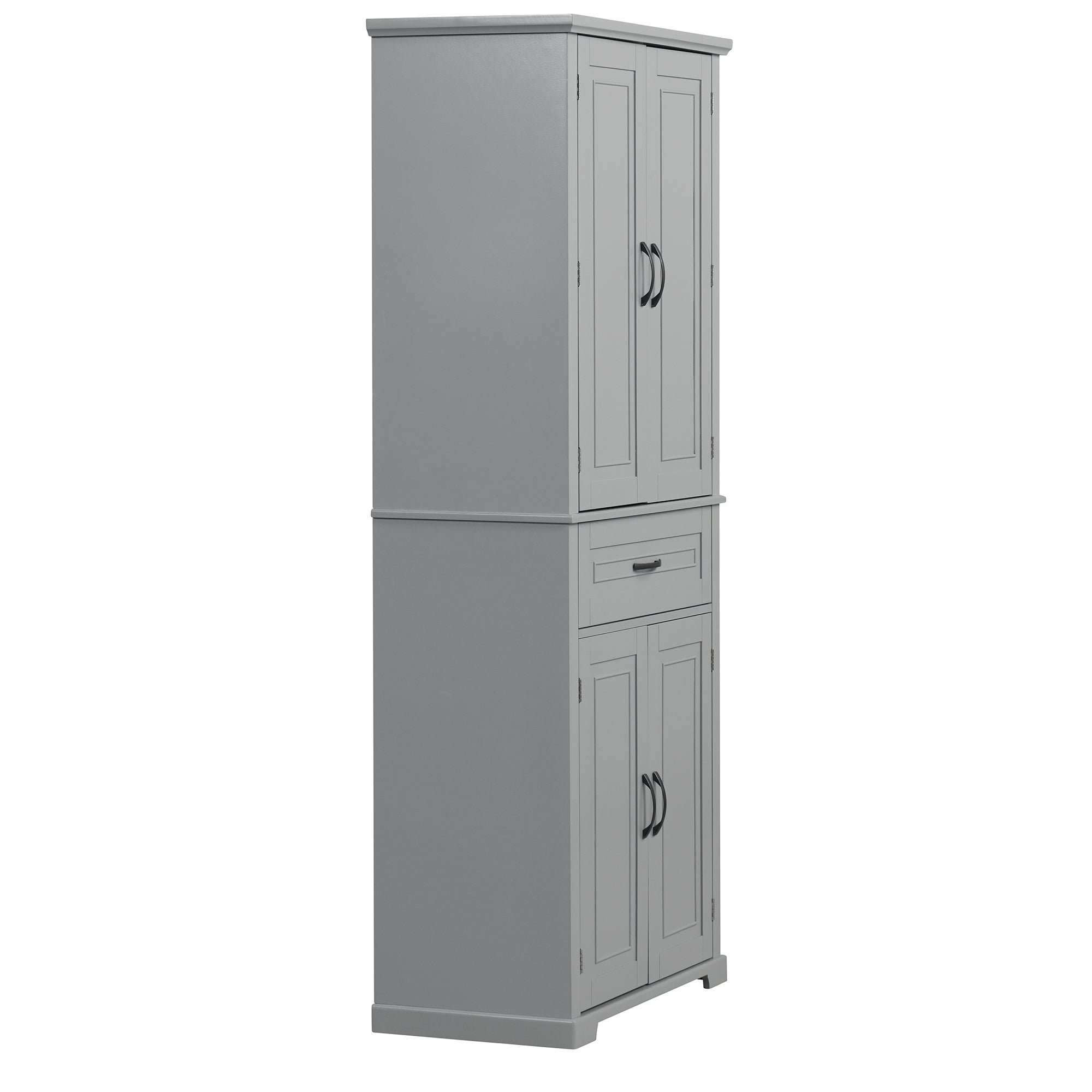 30 in. W x 72 in. H Freestanding Bathroom Cabinet in White with Adjustable Shelf and Drawer