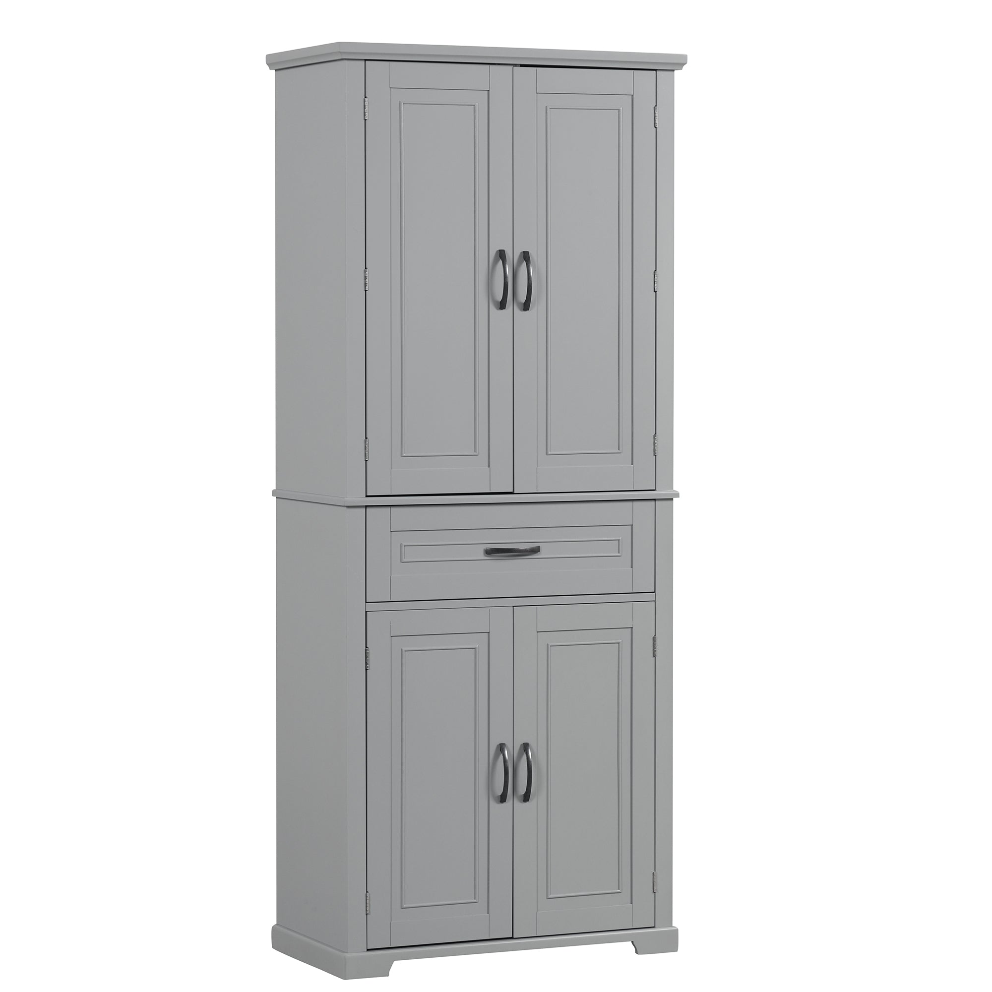 30 in. W x 72 in. H Freestanding Bathroom Cabinet in White with Adjustable Shelf and Drawer