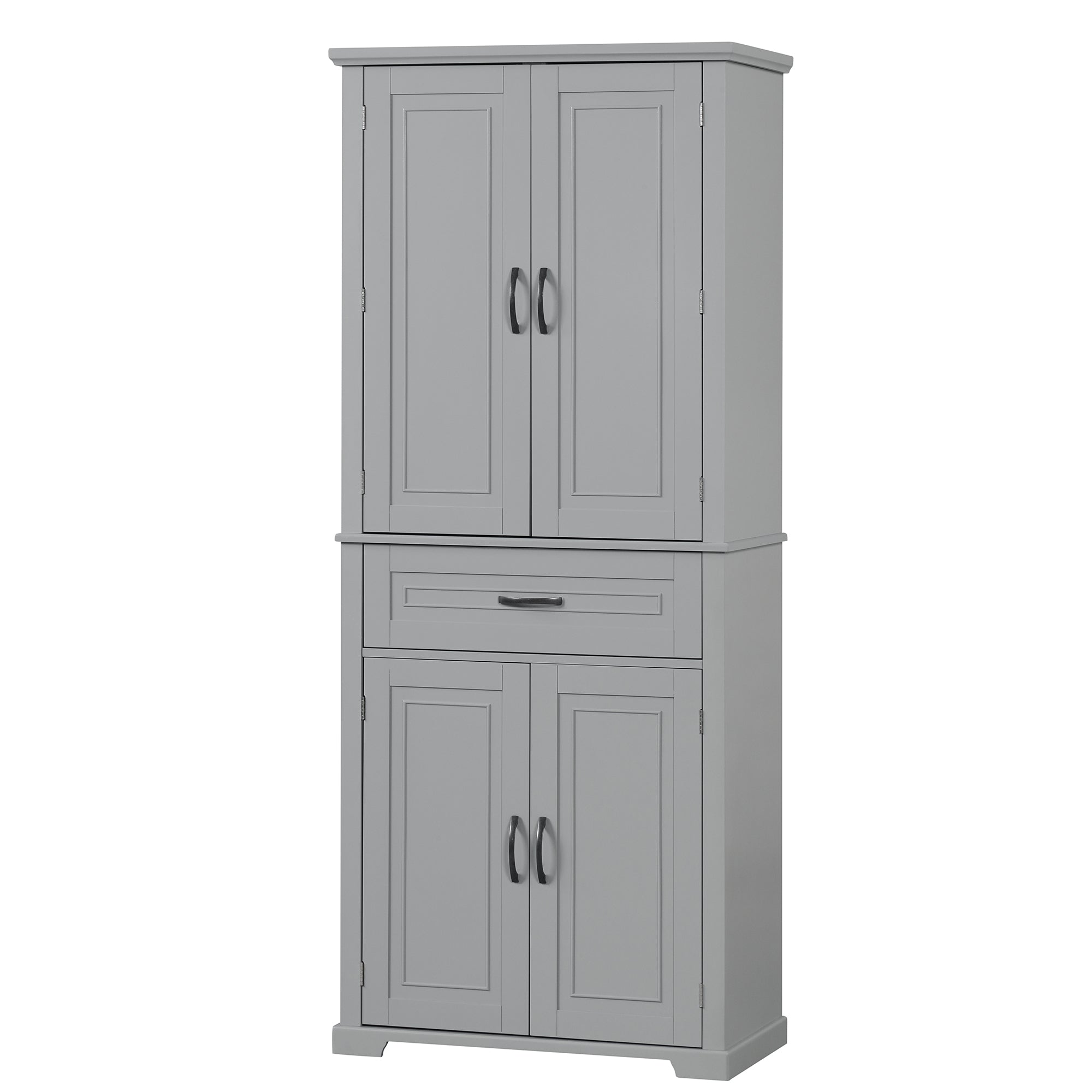 30 in. W x 72 in. H Freestanding Bathroom Cabinet in White with Adjustable Shelf and Drawer