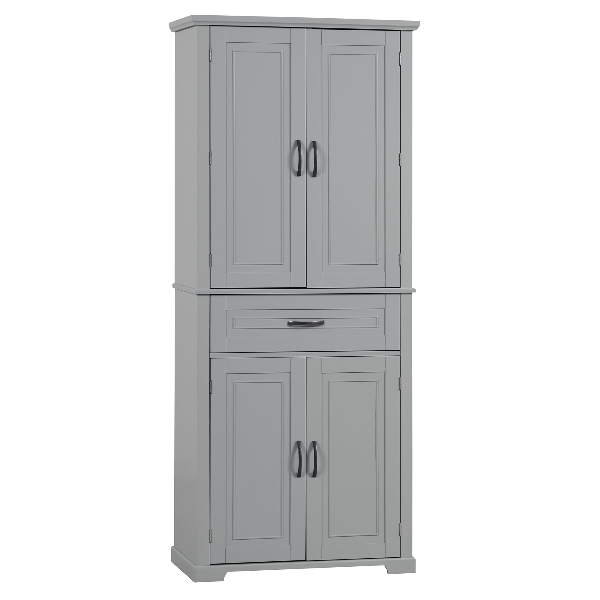 30 in. W x 72 in. H Freestanding Bathroom Cabinet in White with Adjustable Shelf and Drawer