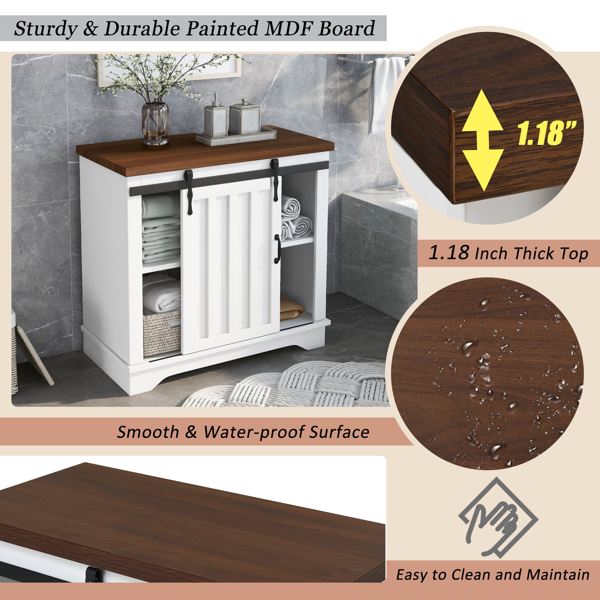 30 in. W x 72 in. H Freestanding Bathroom Cabinet in White with Adjustable Shelf and Drawer
