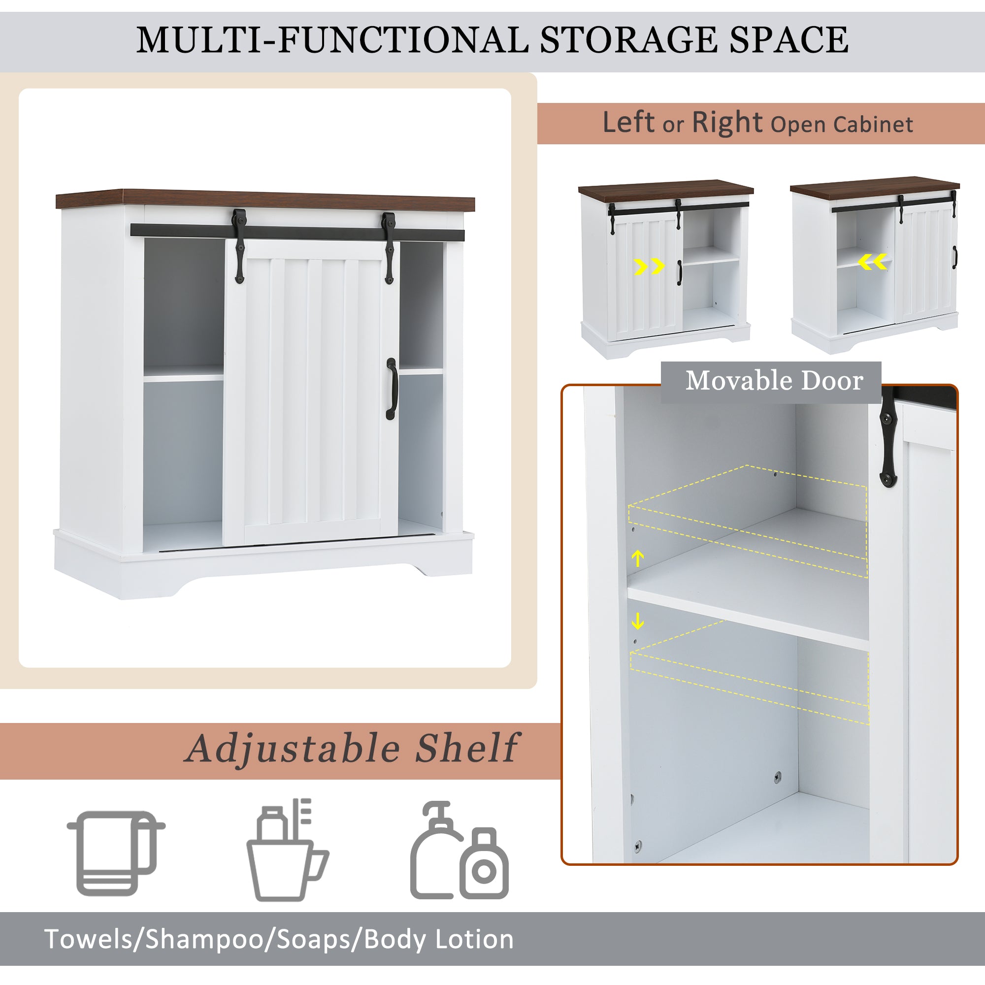 30 in. W x 72 in. H Freestanding Bathroom Cabinet in White with Adjustable Shelf and Drawer