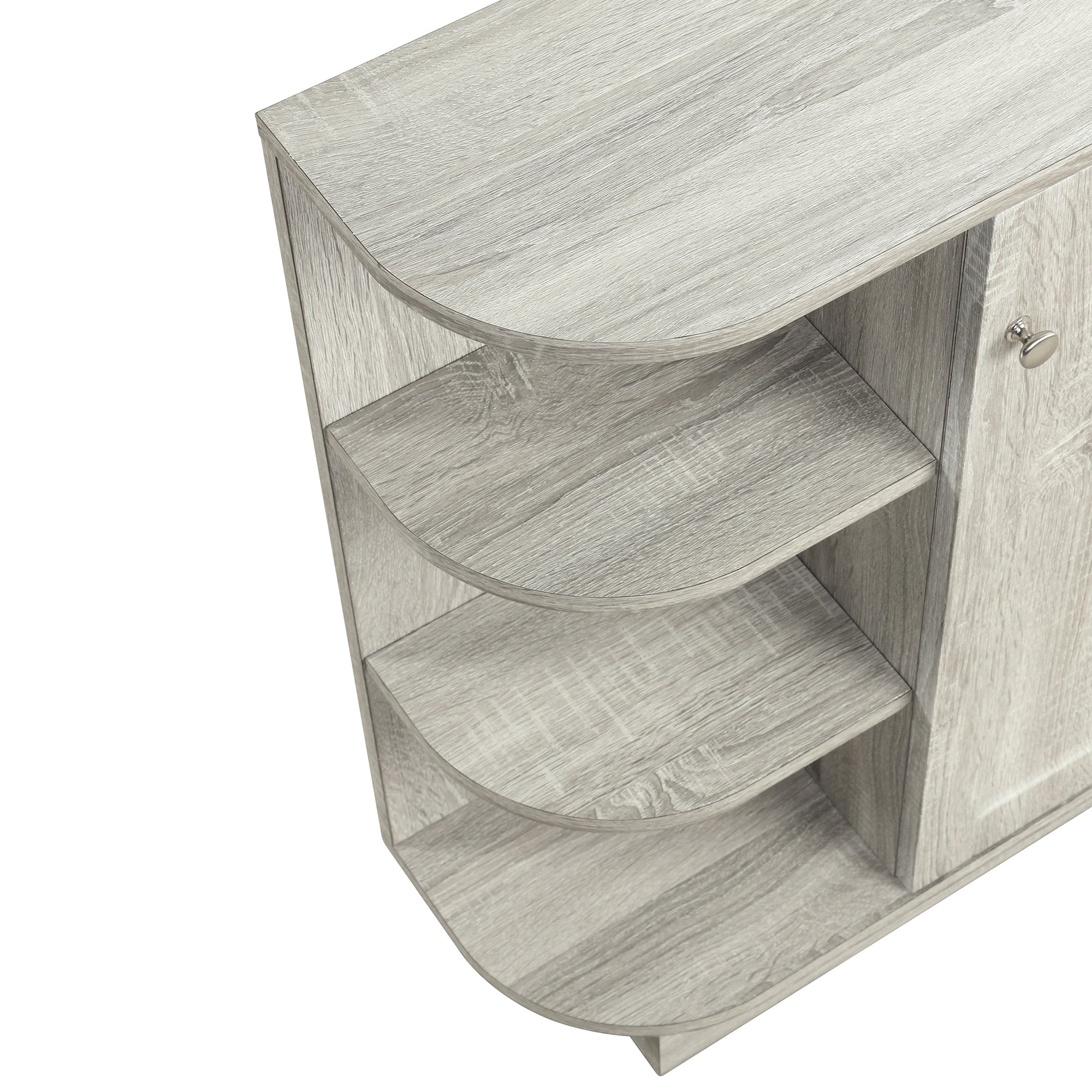 24 Inch MDF Freestanding Bathroom Vanity Set in White Integrated Ceramic Sink