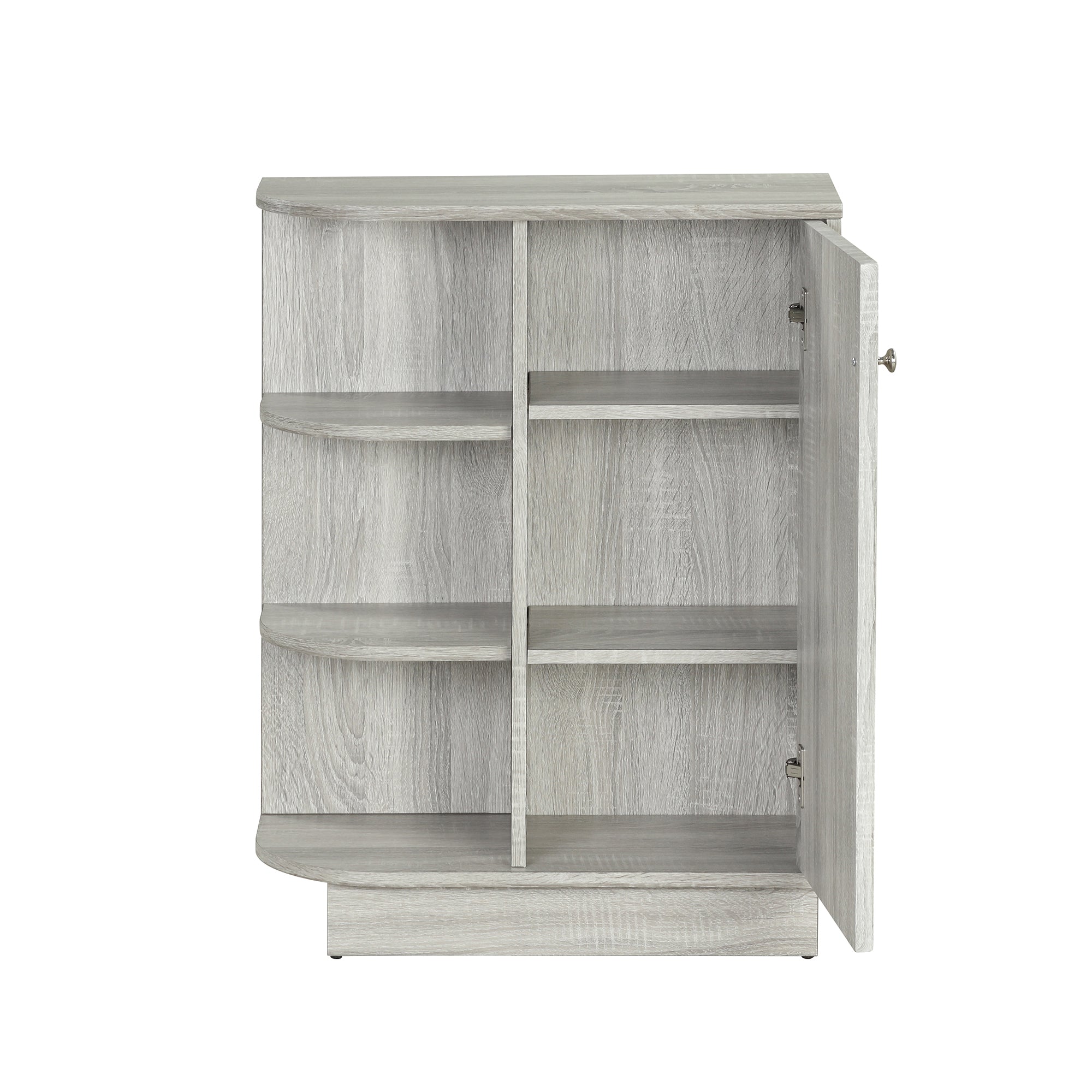 24 Inch MDF Freestanding Bathroom Vanity Set in White Integrated Ceramic Sink