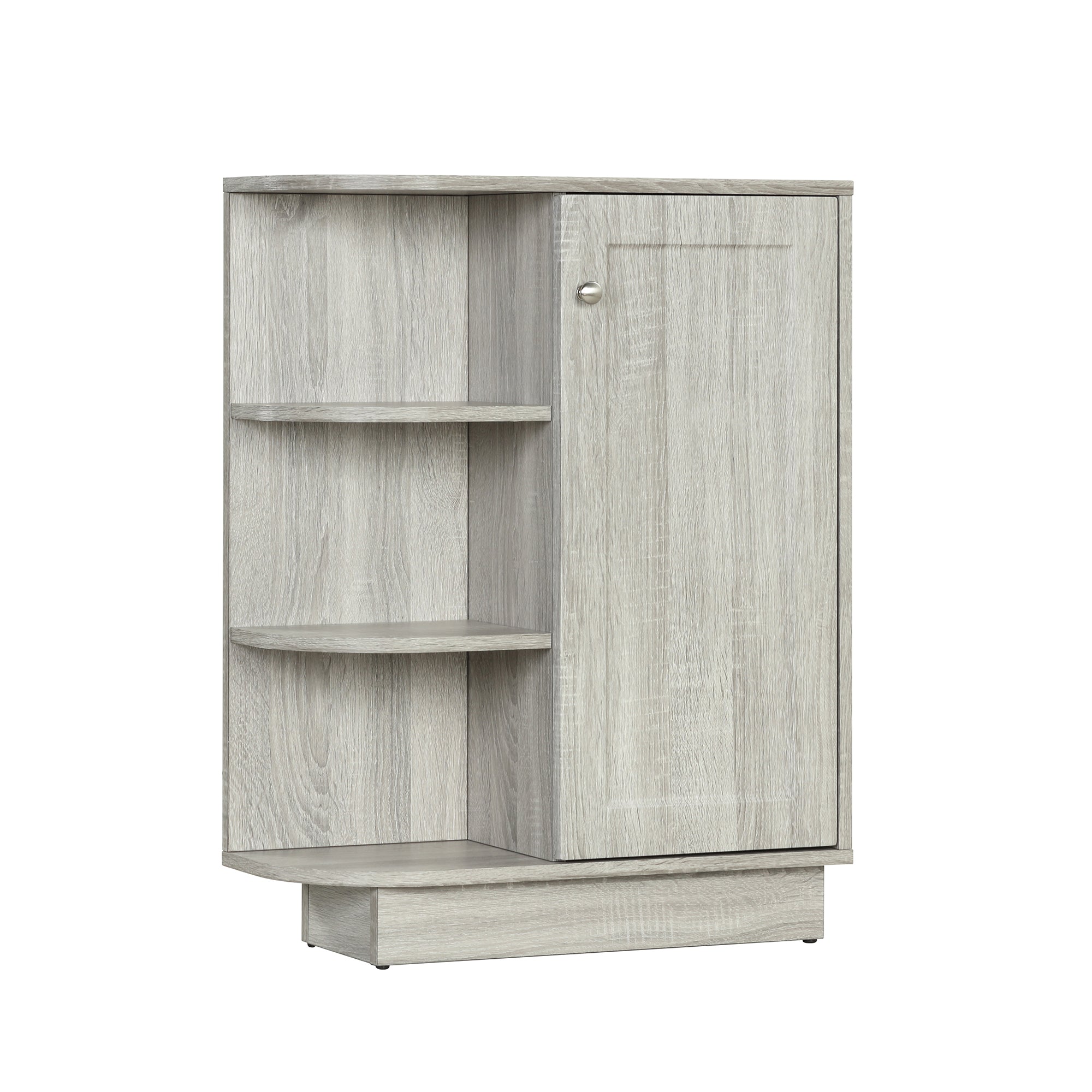 24 Inch MDF Freestanding Bathroom Vanity Set in White Integrated Ceramic Sink