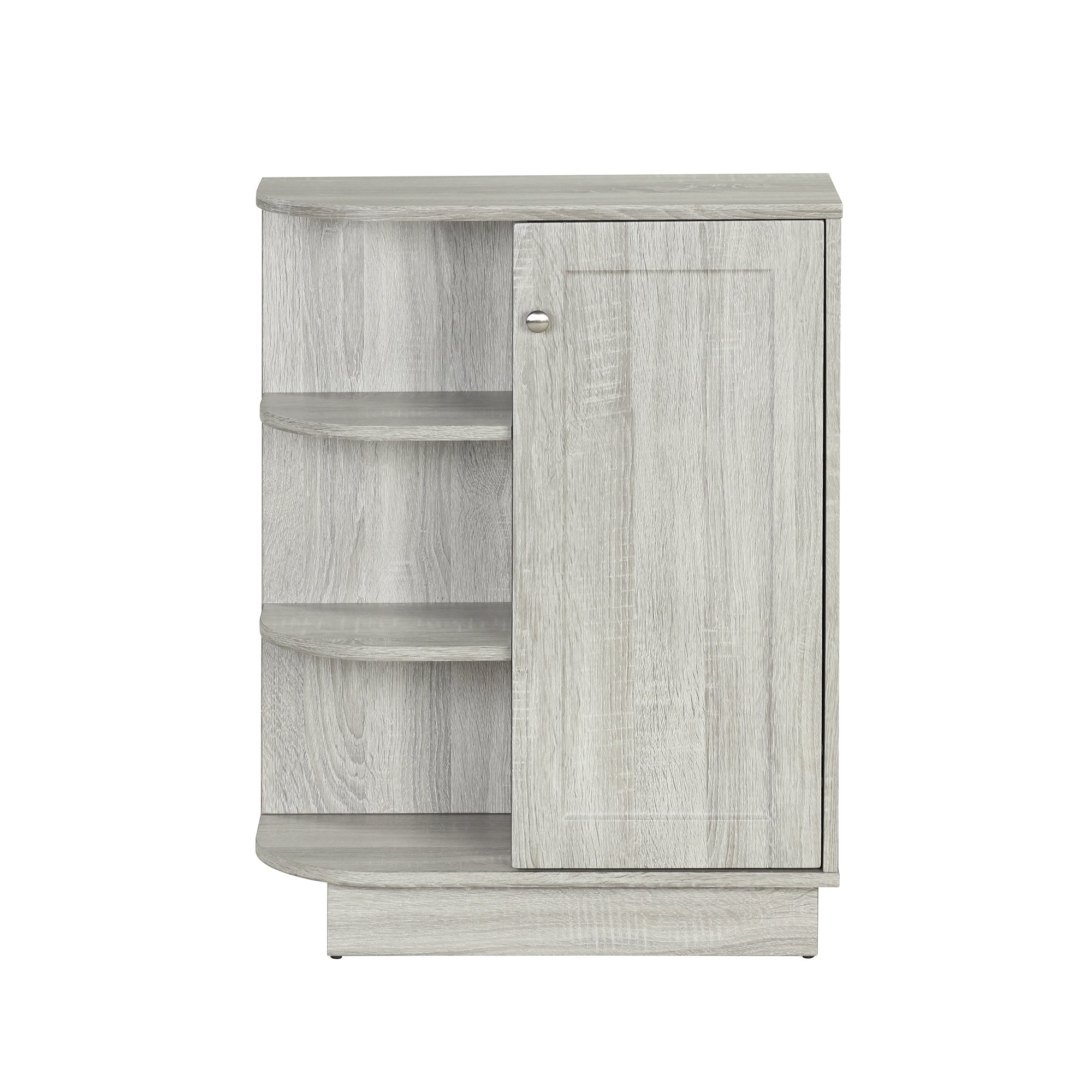24 Inch MDF Freestanding Bathroom Vanity Set in White Integrated Ceramic Sink