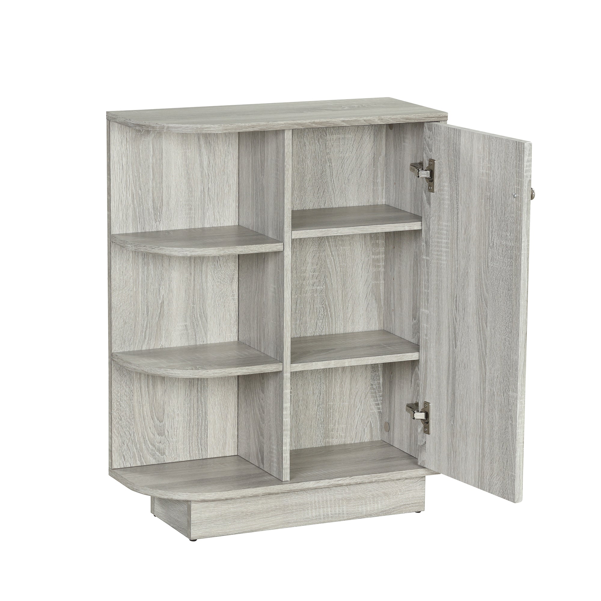 24 Inch MDF Freestanding Bathroom Vanity Set in White Integrated Ceramic Sink