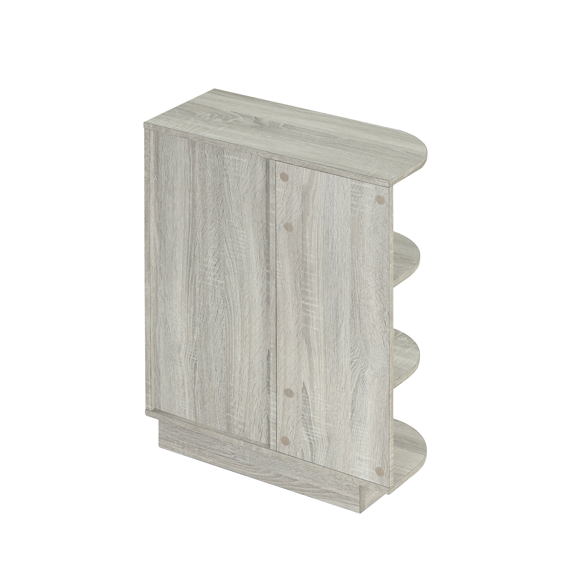 24 Inch MDF Freestanding Bathroom Vanity Set in White Integrated Ceramic Sink