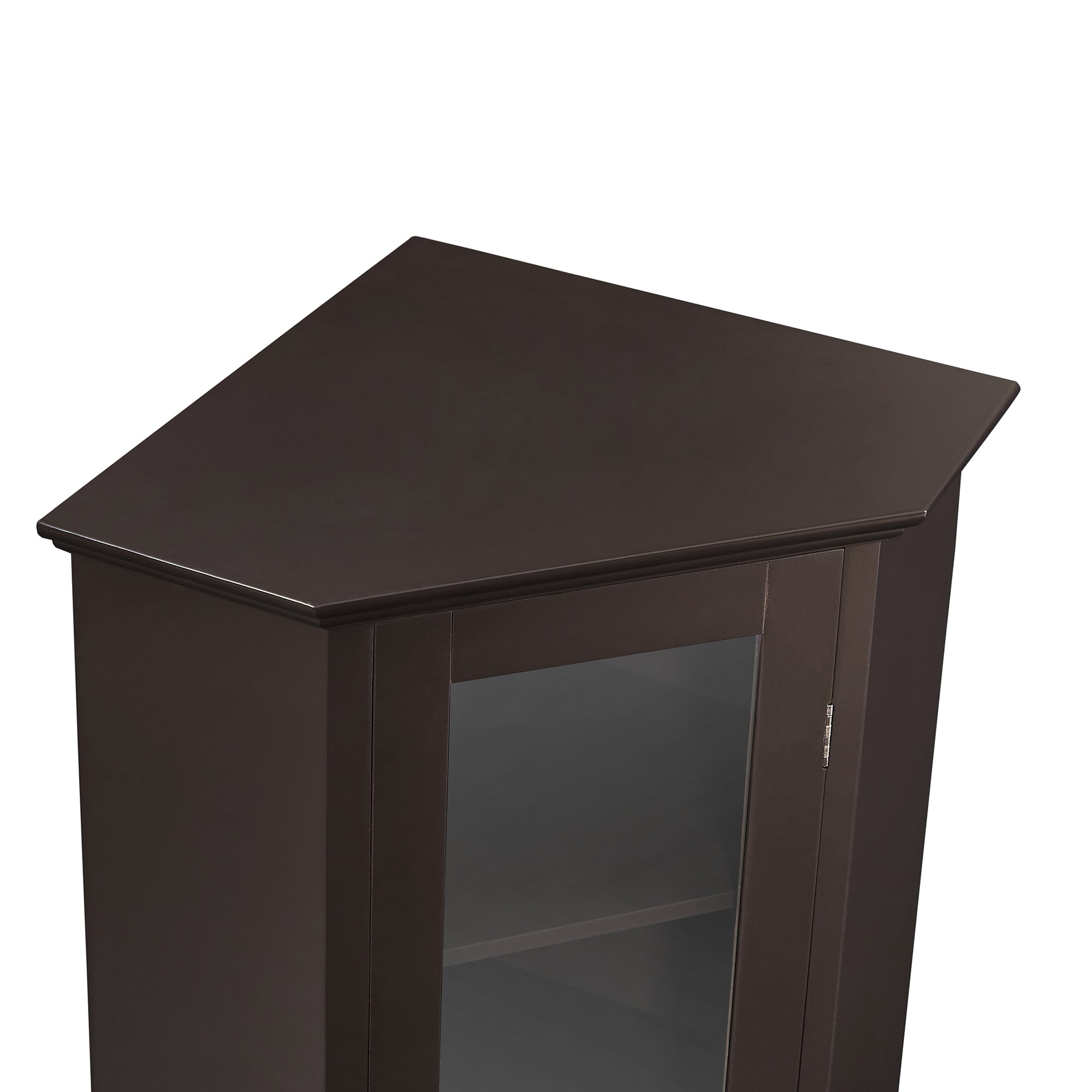 42" Tall Wood 1-door Bathroom Cabinet in White with Removable Shelf