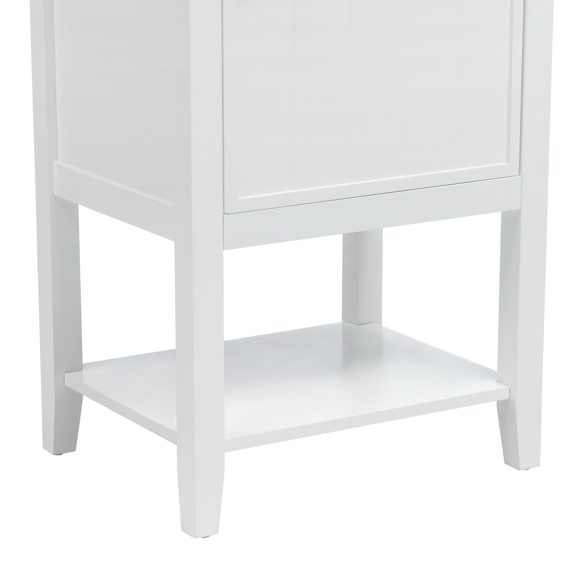 20 in.W x 33.5 in.H Freestanding Bathroom Vanity with Ceramic Basin and Open Shelf