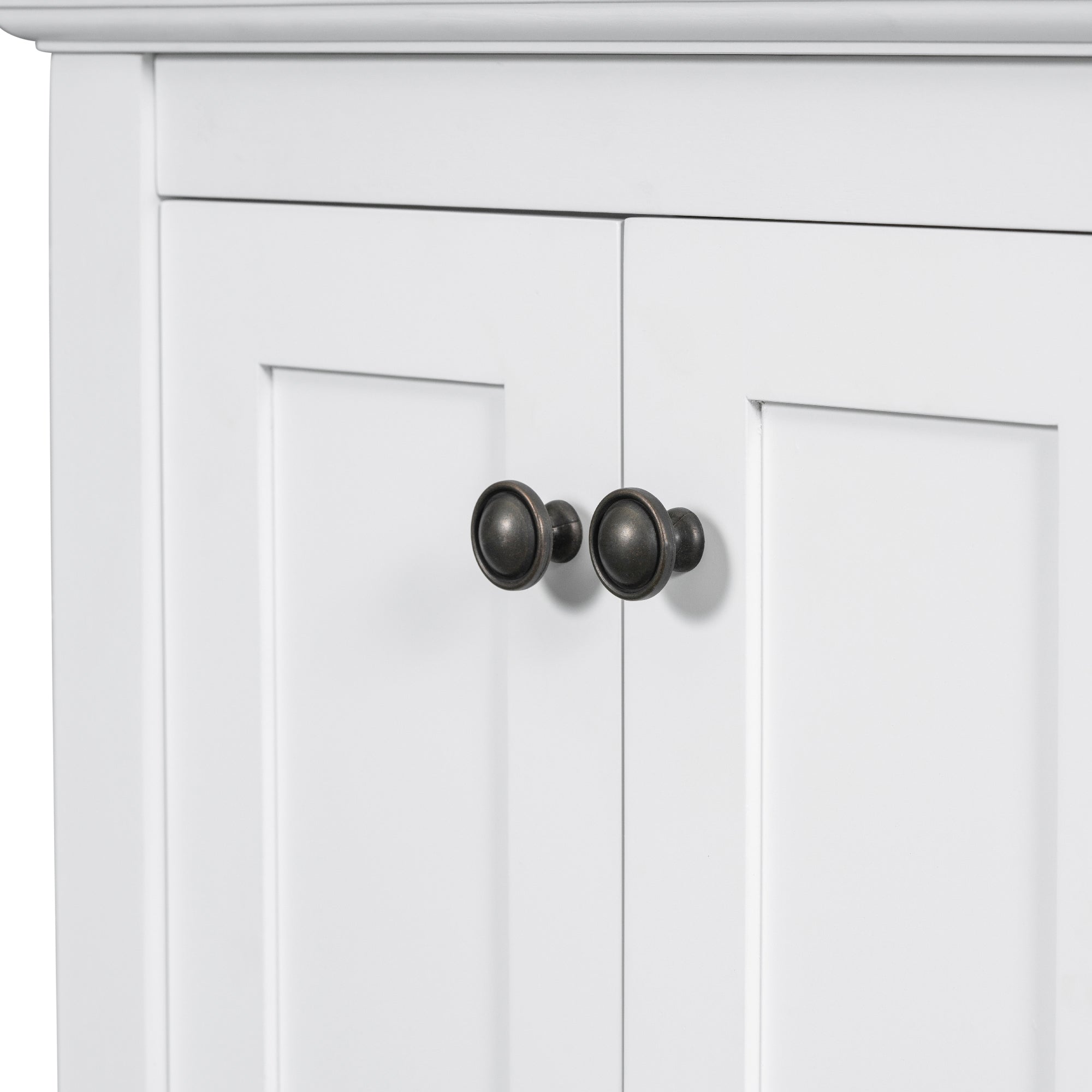 30 Inch MDF Freestanding Bathroom Vanity Base with Open Shelf and Doors