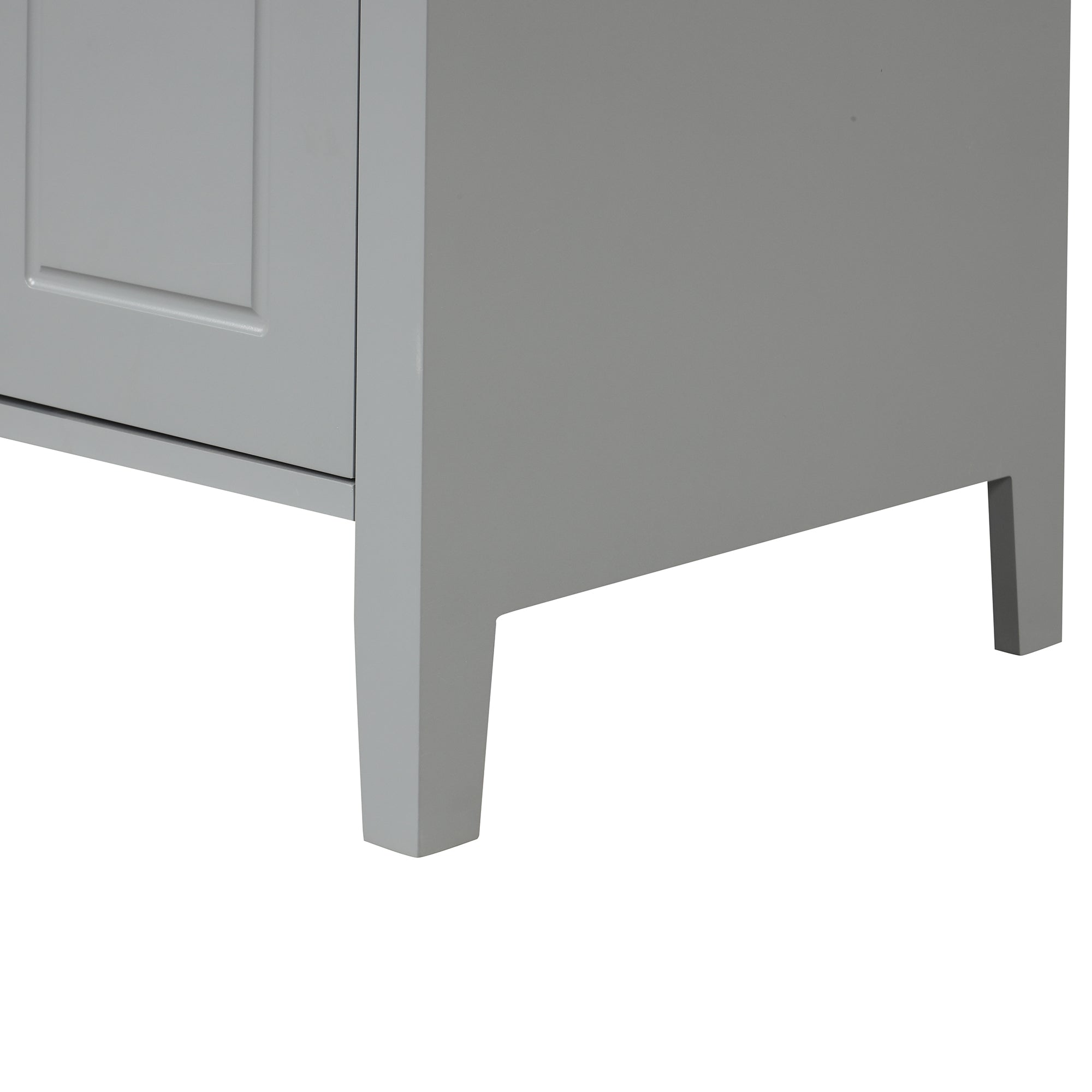 24 in. W x 33 in. H Solid Wood and MDF Bathroom Vanity with Ceramic Sink, Door and Drawers