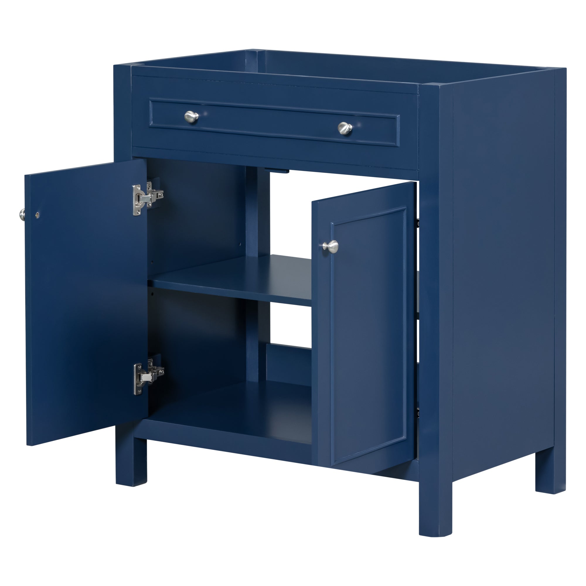 30 Inches MDF Freestanding Bathroom Vanity Base with Adjustable Shelf