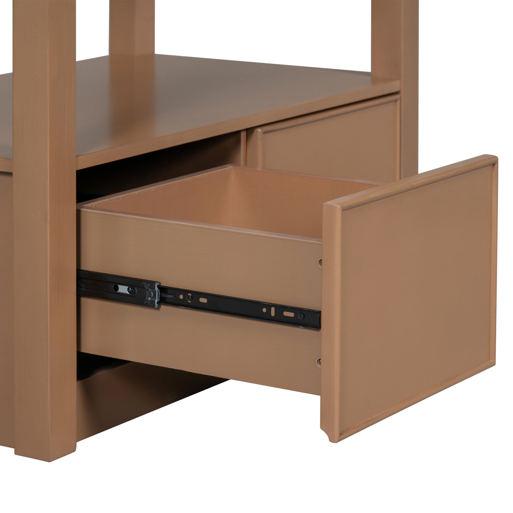 30 Inches MDF Freestanding Bathroom Vanity Set with Open Storage Shelf
