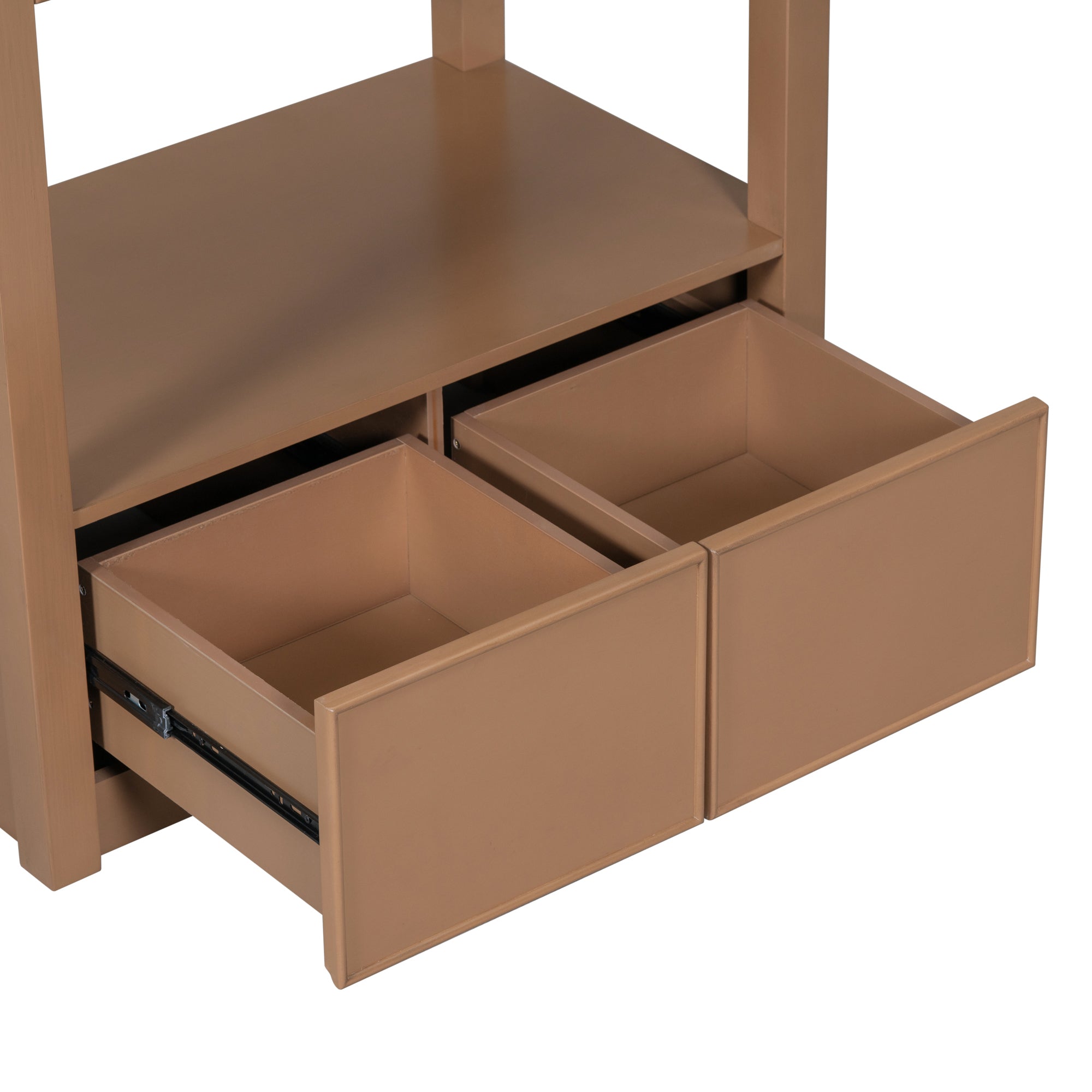 30 Inches MDF Freestanding Bathroom Vanity Set with Open Storage Shelf