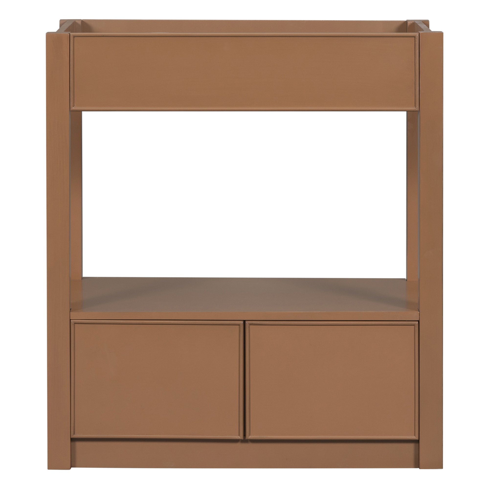 30 Inches MDF Freestanding Bathroom Vanity Set with Open Storage Shelf
