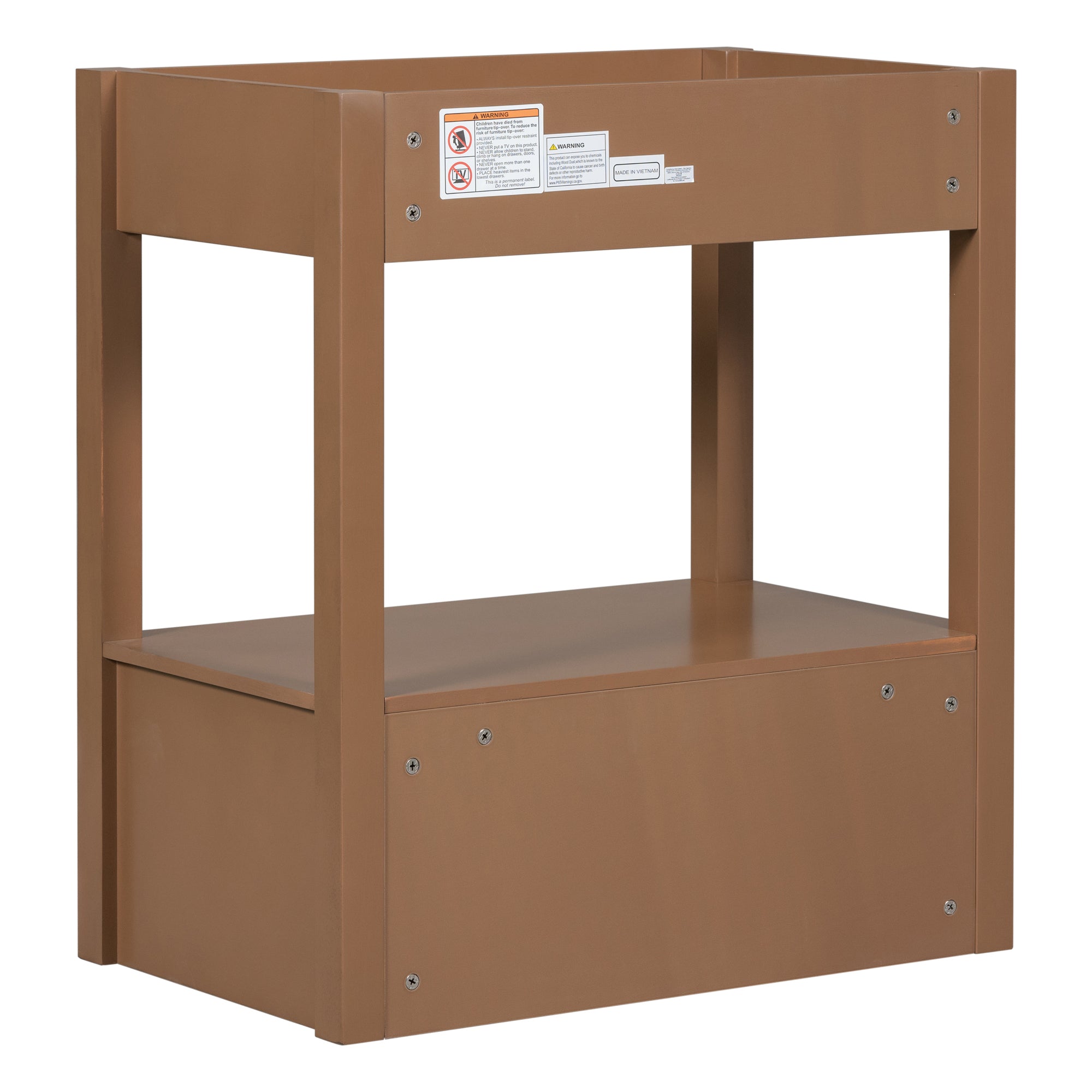 30 Inches MDF Freestanding Bathroom Vanity Set with Open Storage Shelf