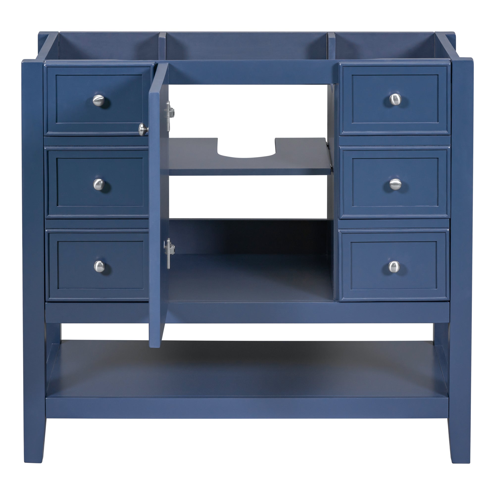 36 in. W x 18 in. D x 33 in. H Freestanding Bath Vanity Cabinet without Top in Blue