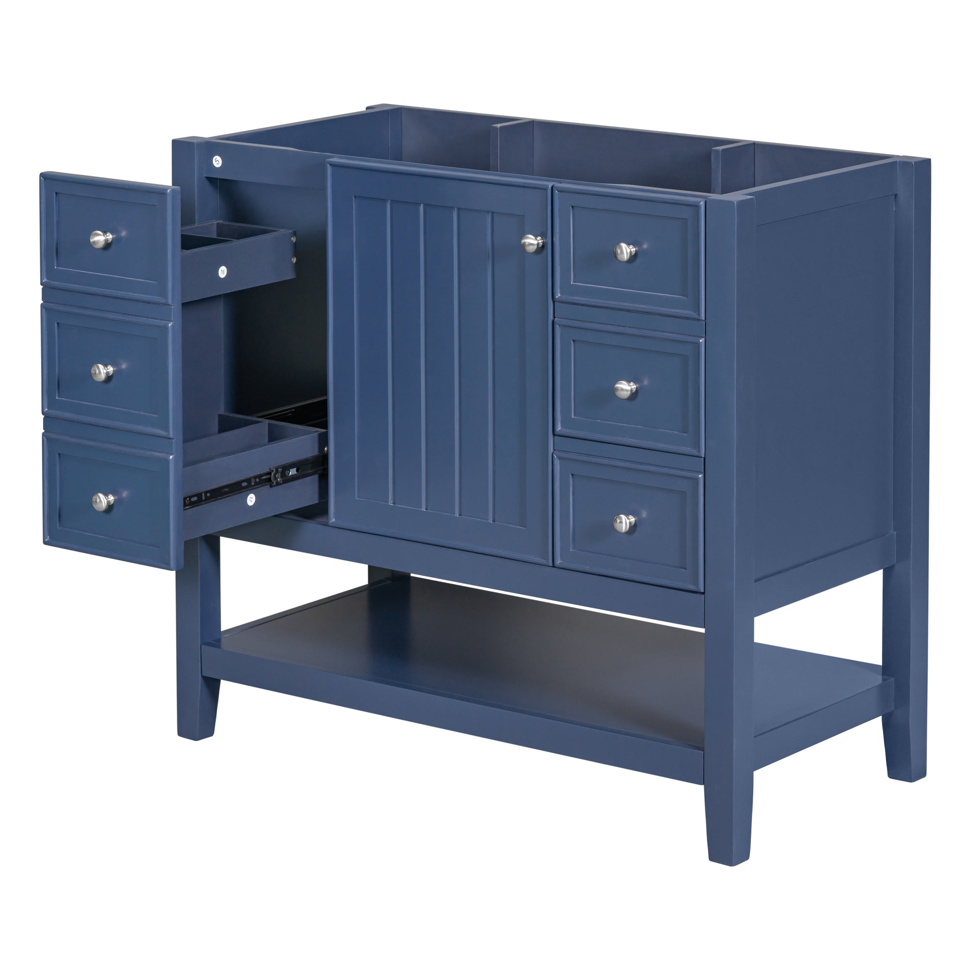 36 in. W x 18 in. D x 33 in. H Freestanding Bath Vanity Cabinet without Top in Blue