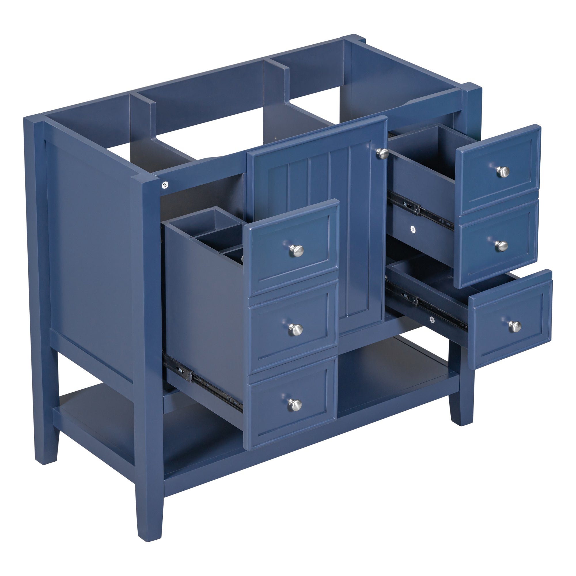 36 in. W x 18 in. D x 33 in. H Freestanding Bath Vanity Cabinet without Top in Blue