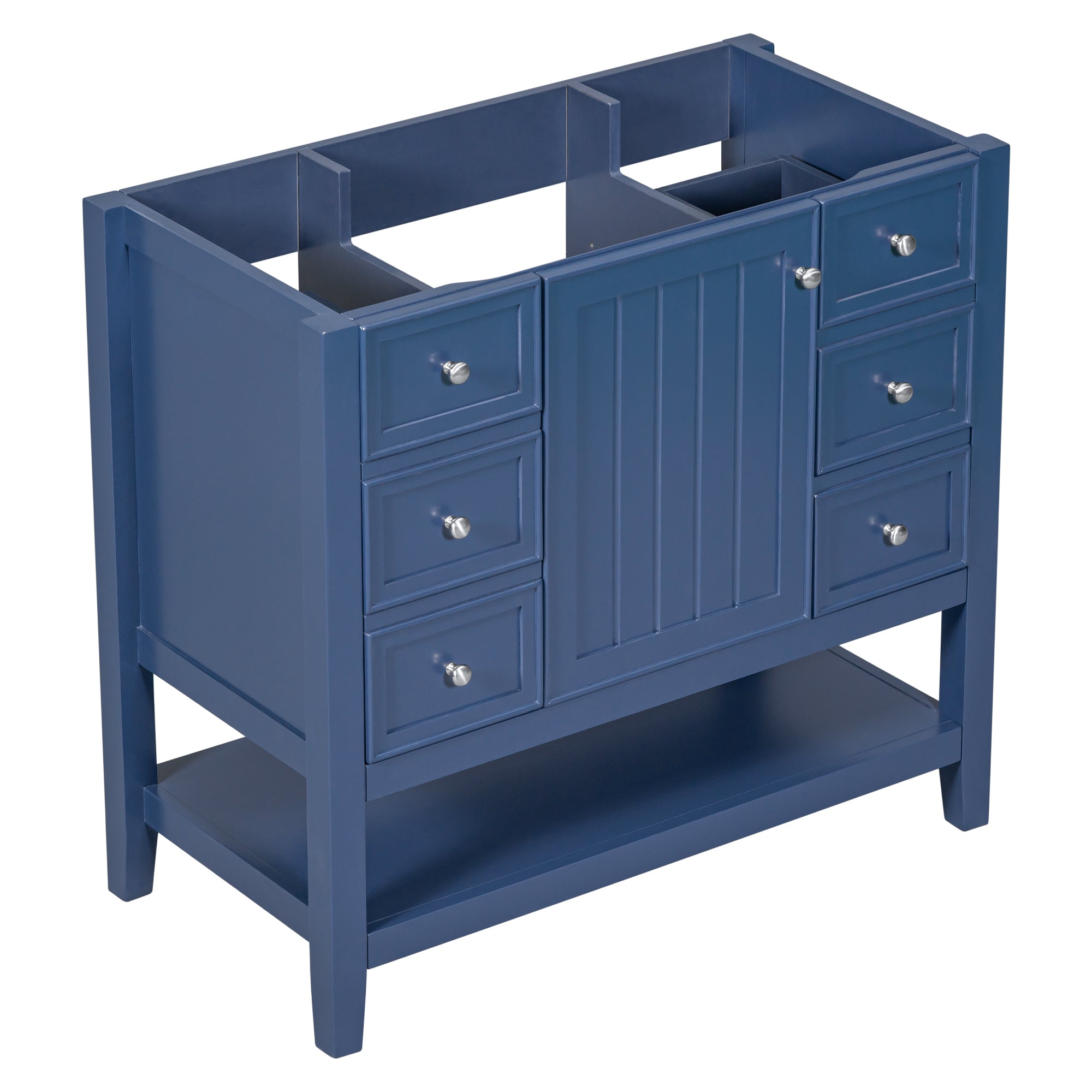 36 in. W x 18 in. D x 33 in. H Freestanding Bath Vanity Cabinet without Top in Blue