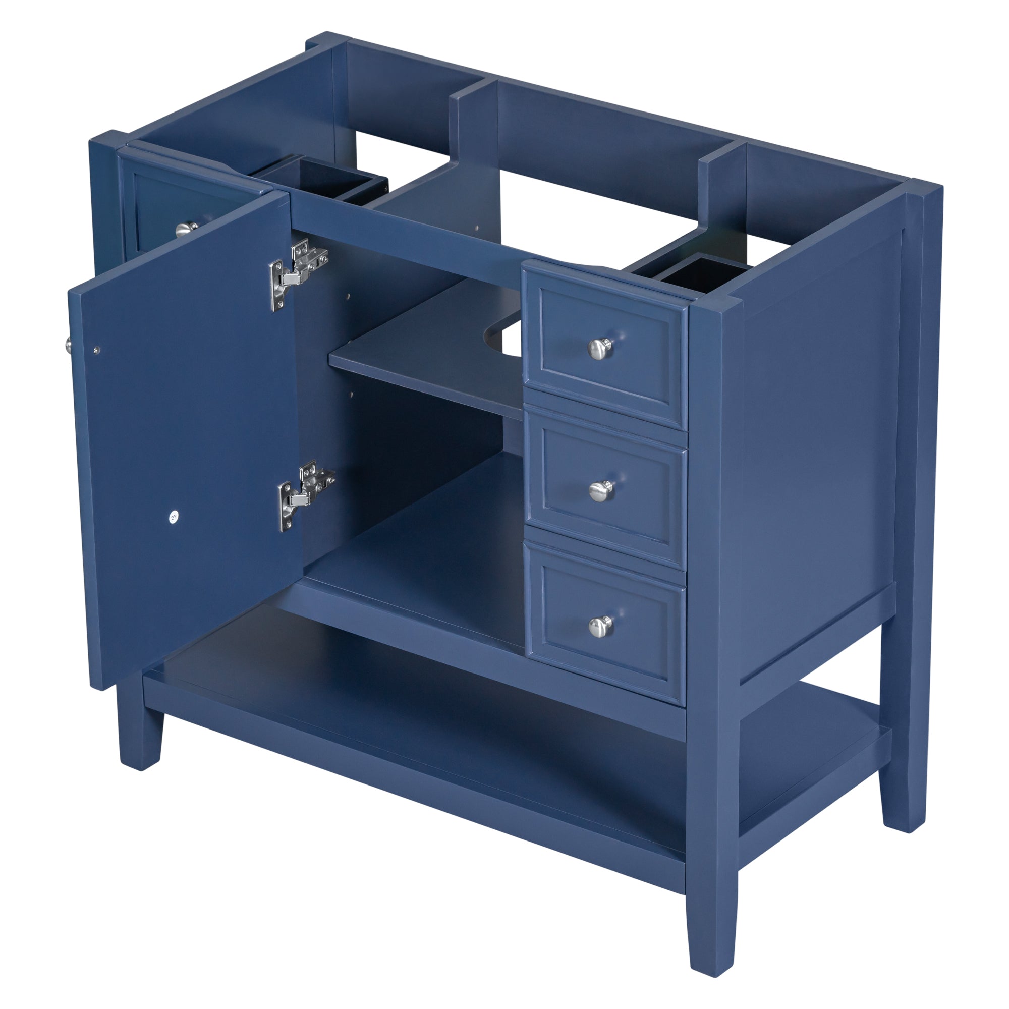 36 in. W x 18 in. D x 33 in. H Freestanding Bath Vanity Cabinet without Top in Blue
