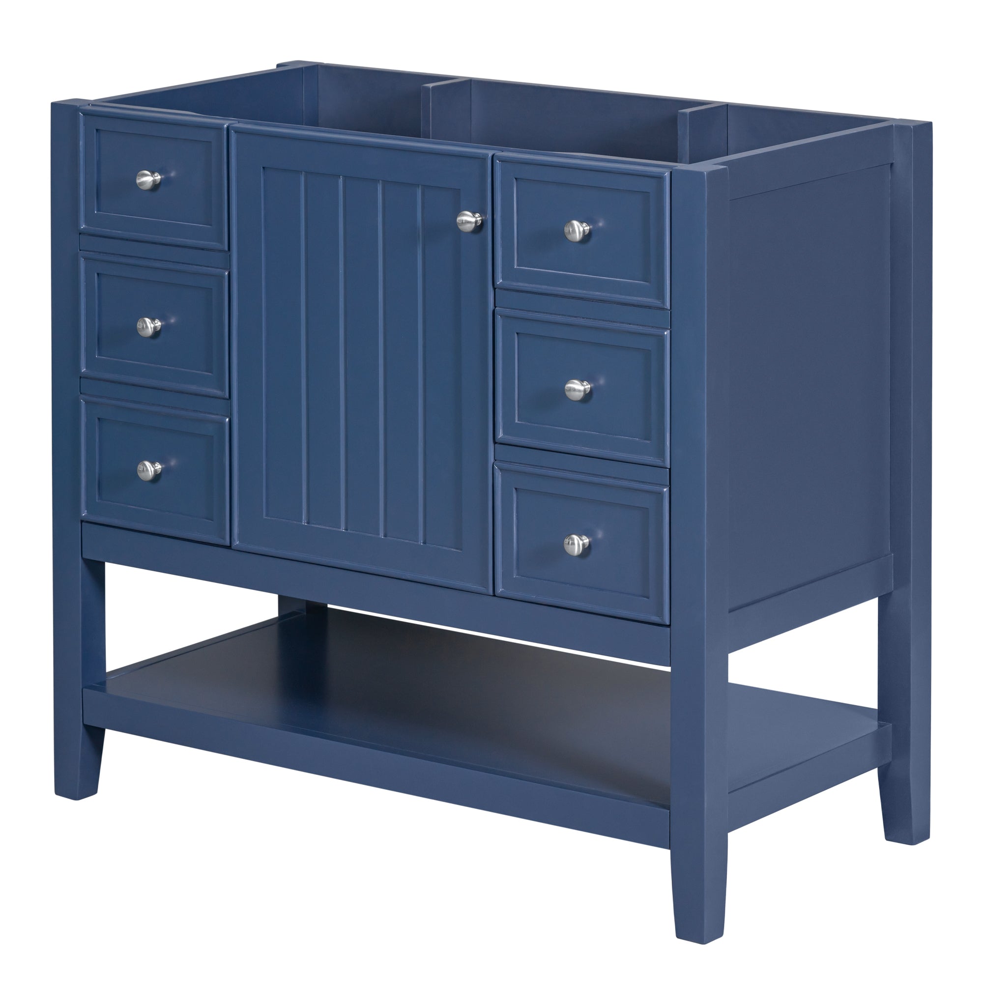 36 in. W x 18 in. D x 33 in. H Freestanding Bath Vanity Cabinet without Top in Blue