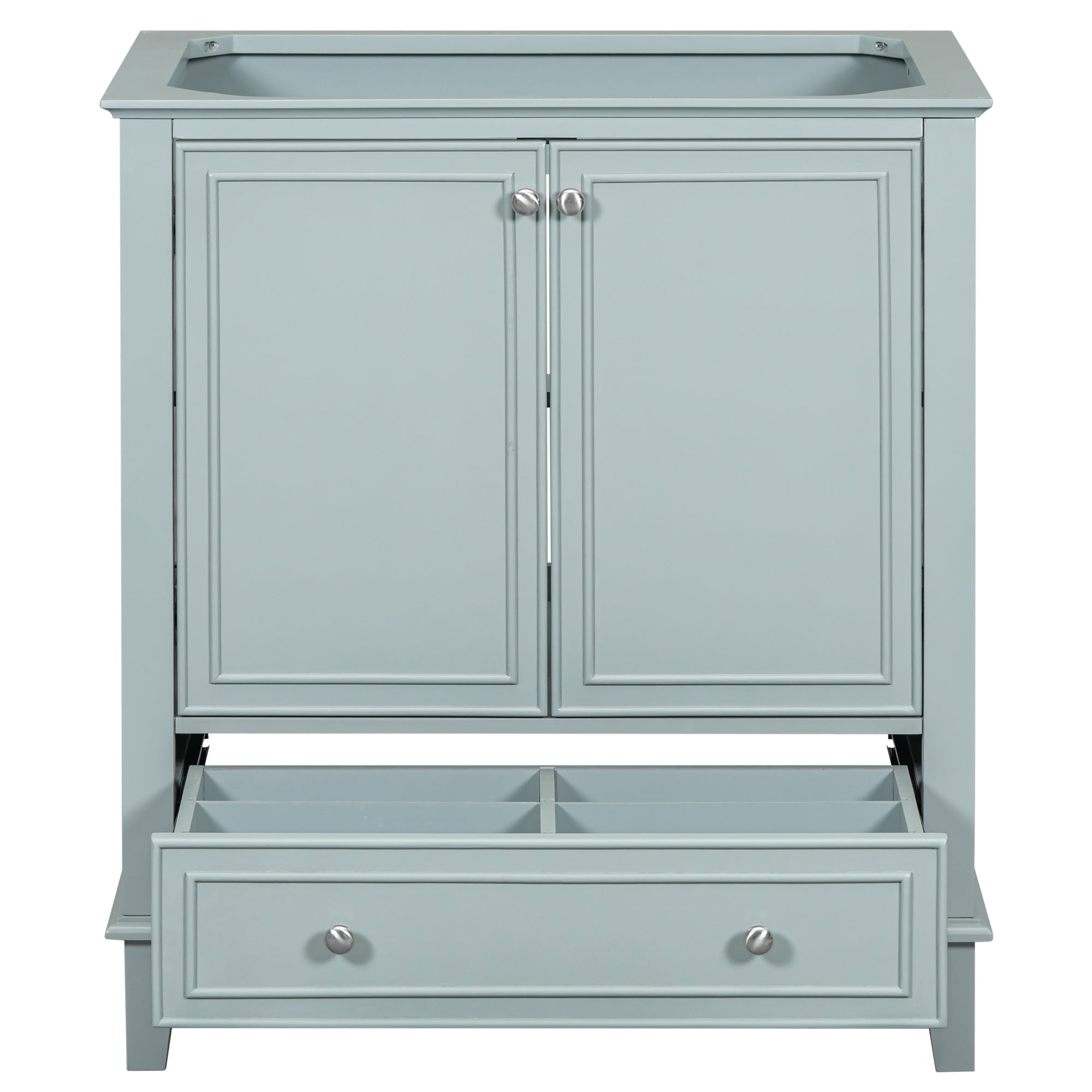 30 in. Freestanding Bath Vanity Cabinet without Top in Green