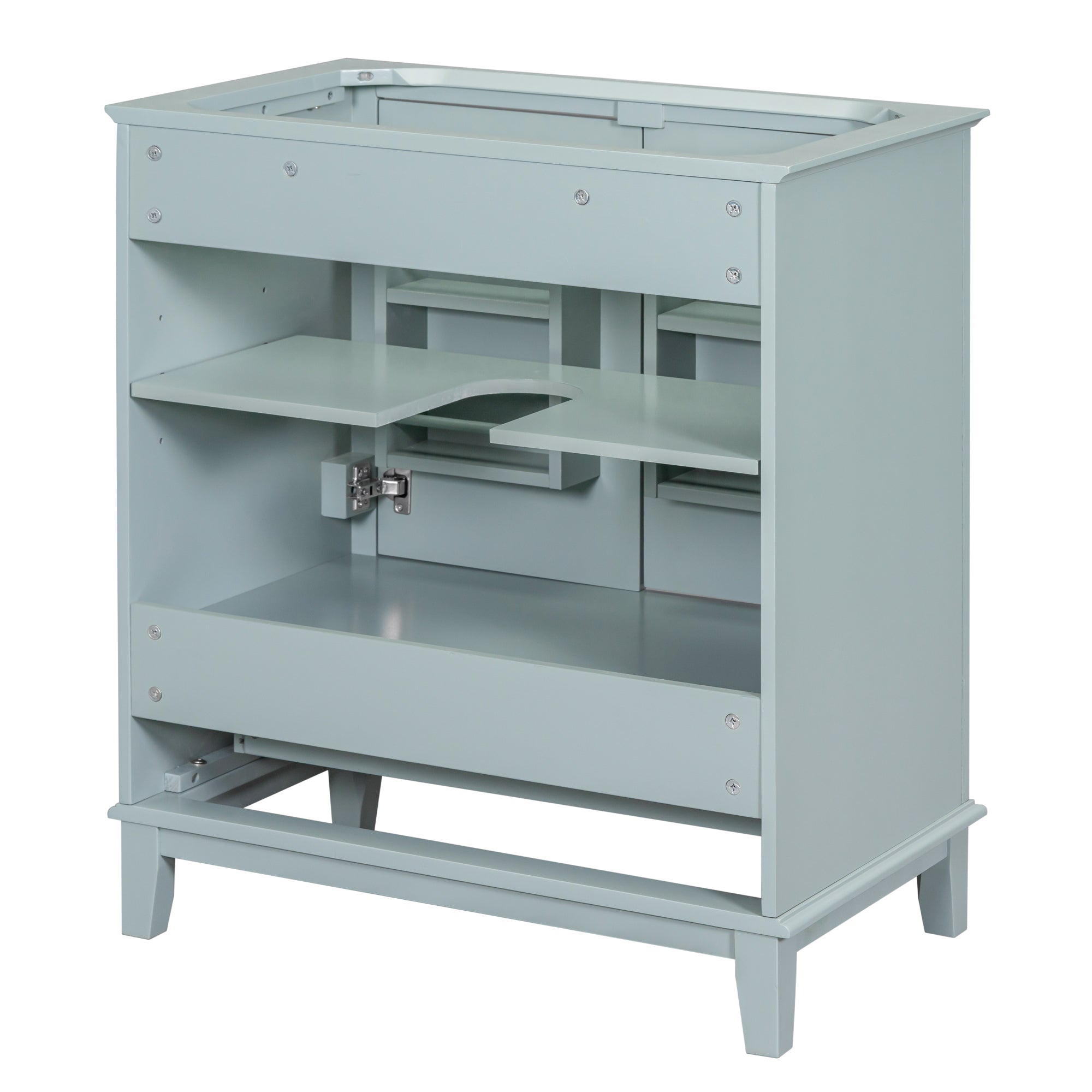 30 in. Freestanding Bath Vanity Cabinet without Top in Green