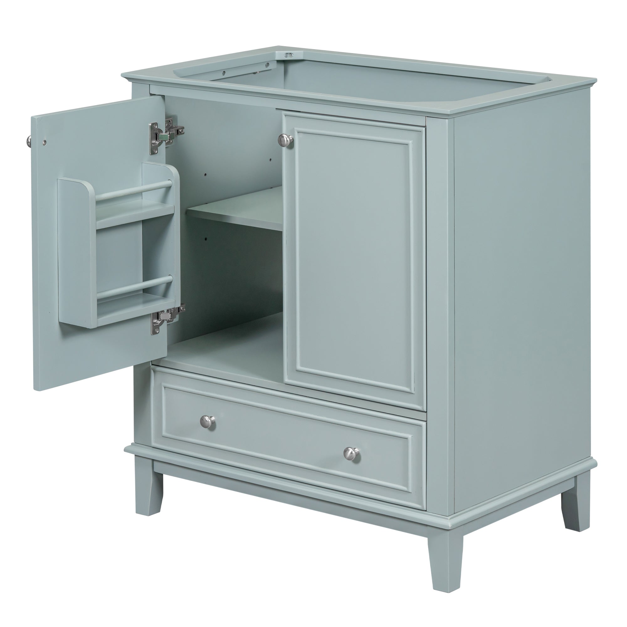 30 in. Freestanding Bath Vanity Cabinet without Top in Green