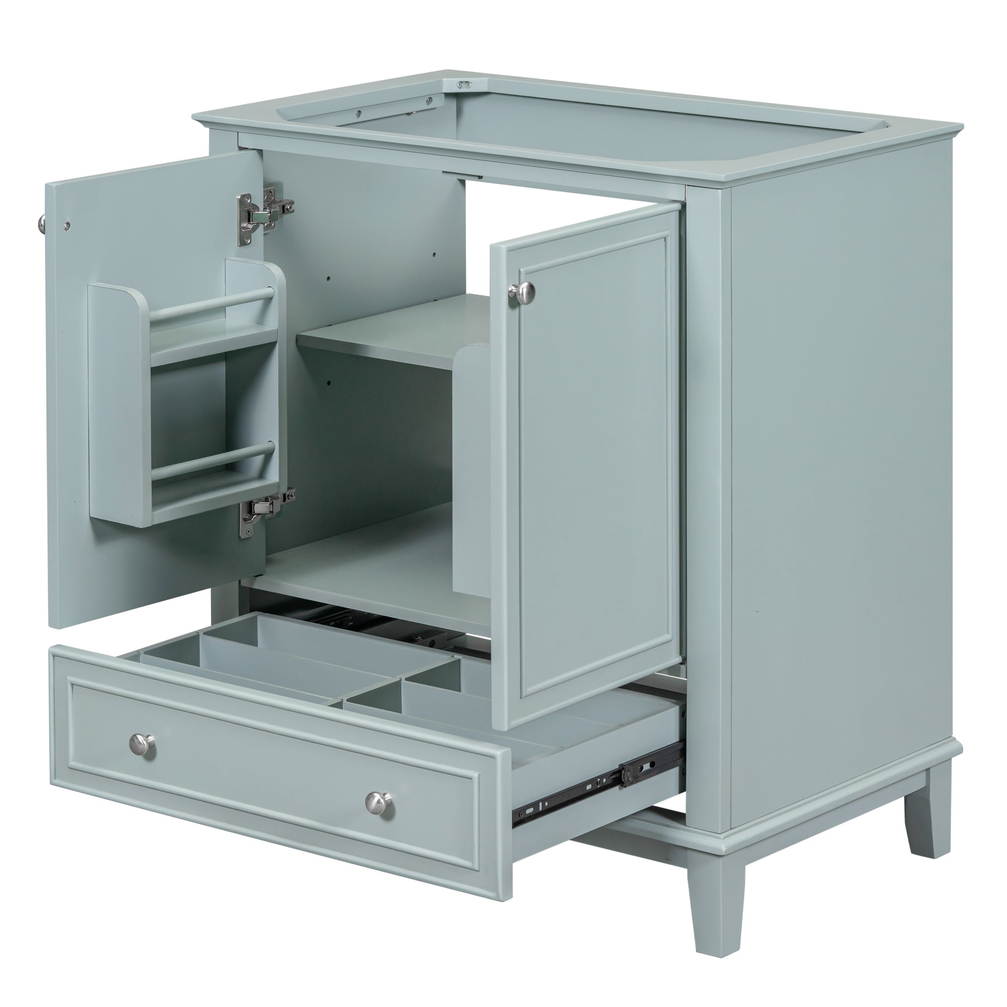 30 in. Freestanding Bath Vanity Cabinet without Top in Green