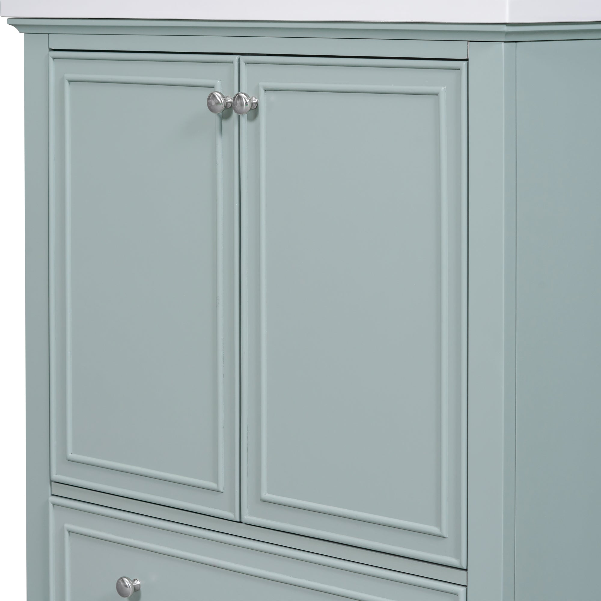 30 in. Freestanding Bath Vanity Cabinet without Top in Green