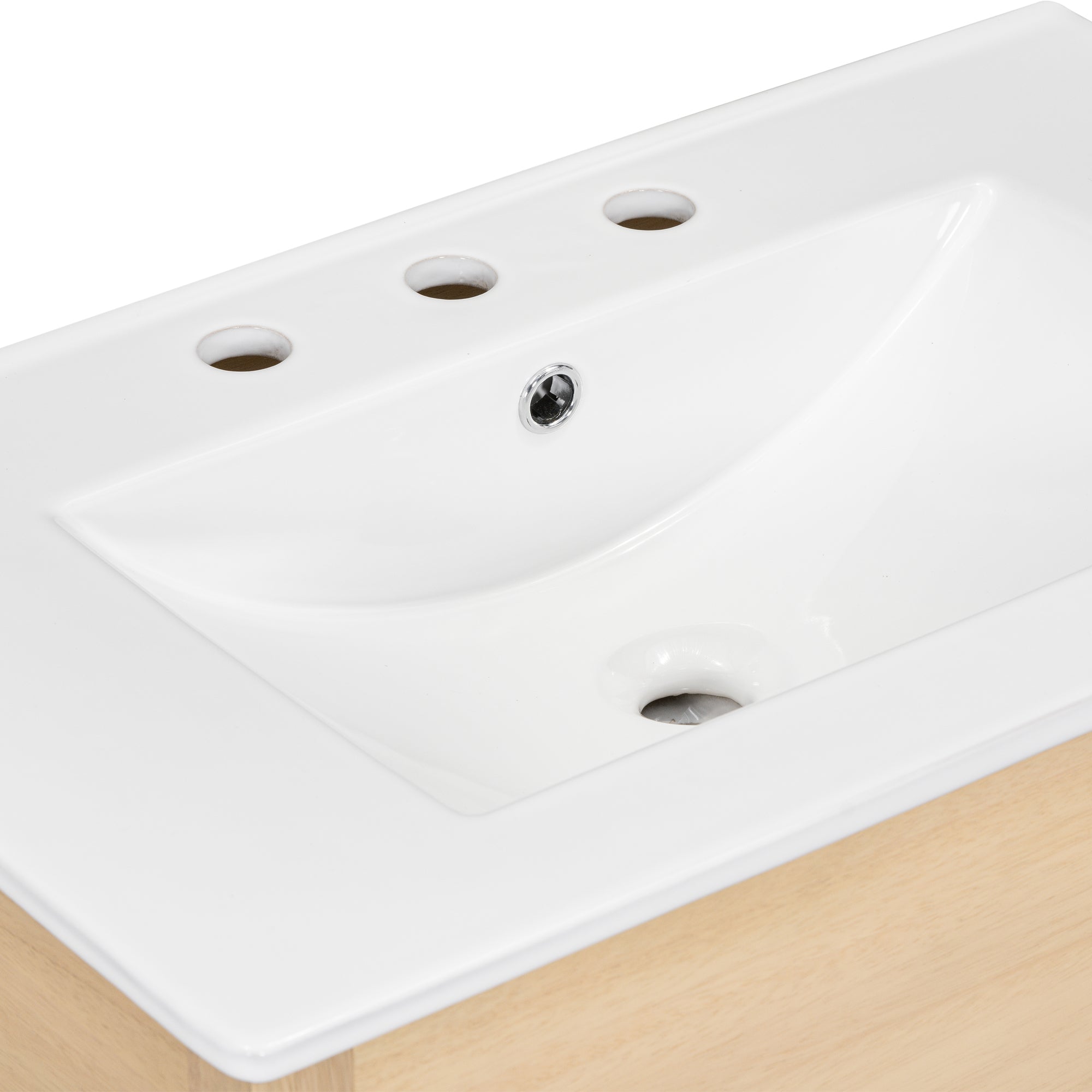 30 in. W x 18.3 in. D x 32.5 in. H Freestanding Bath Vanity Cabinet with Ceramic Sink Top