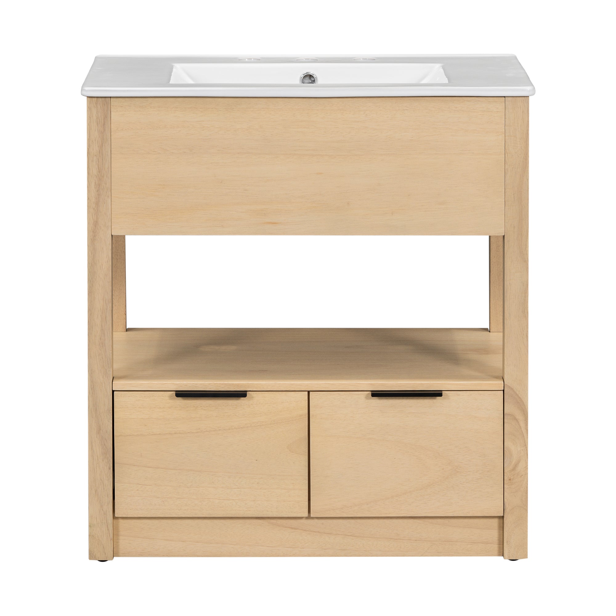 30 in. W x 18.3 in. D x 32.5 in. H Freestanding Bath Vanity Cabinet with Ceramic Sink Top