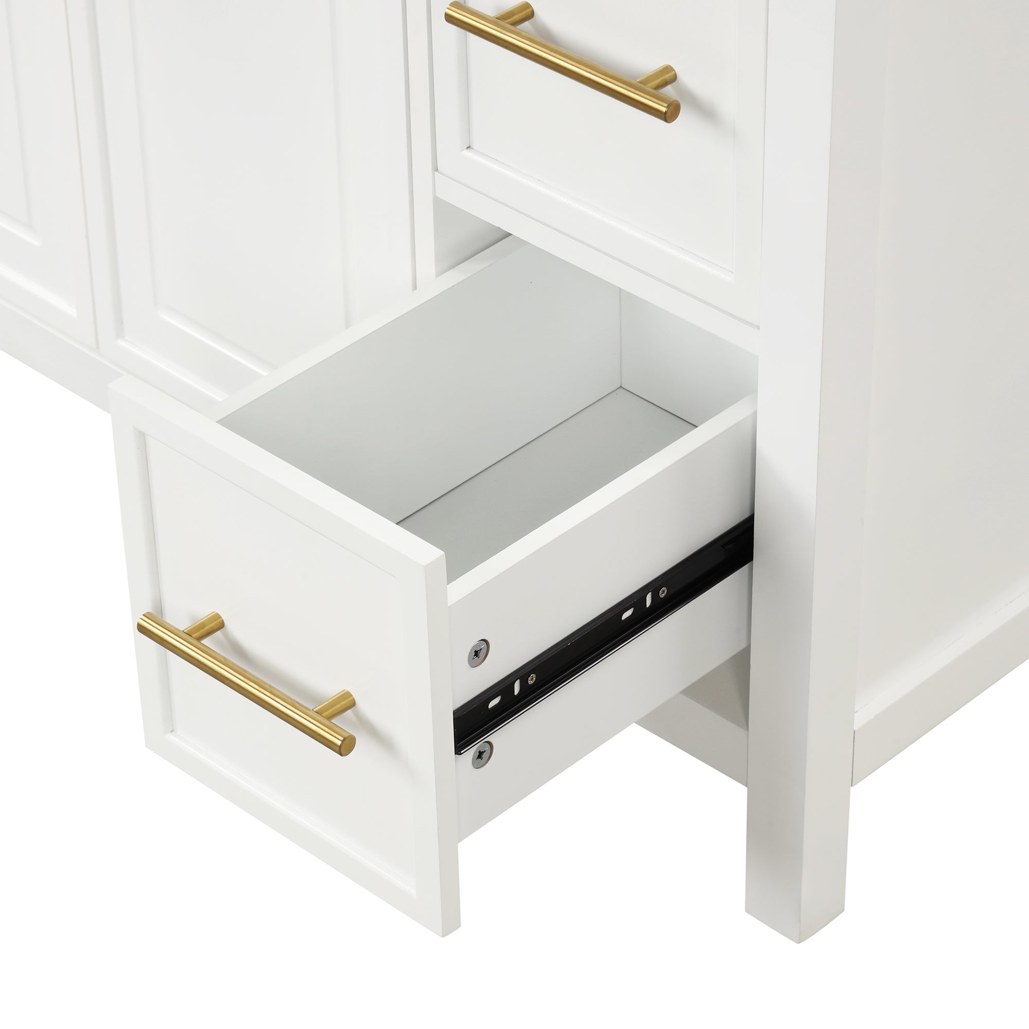 36 inch Freestanding Bathroom Vanity Set in Off White with Integrated Ceramic Sink