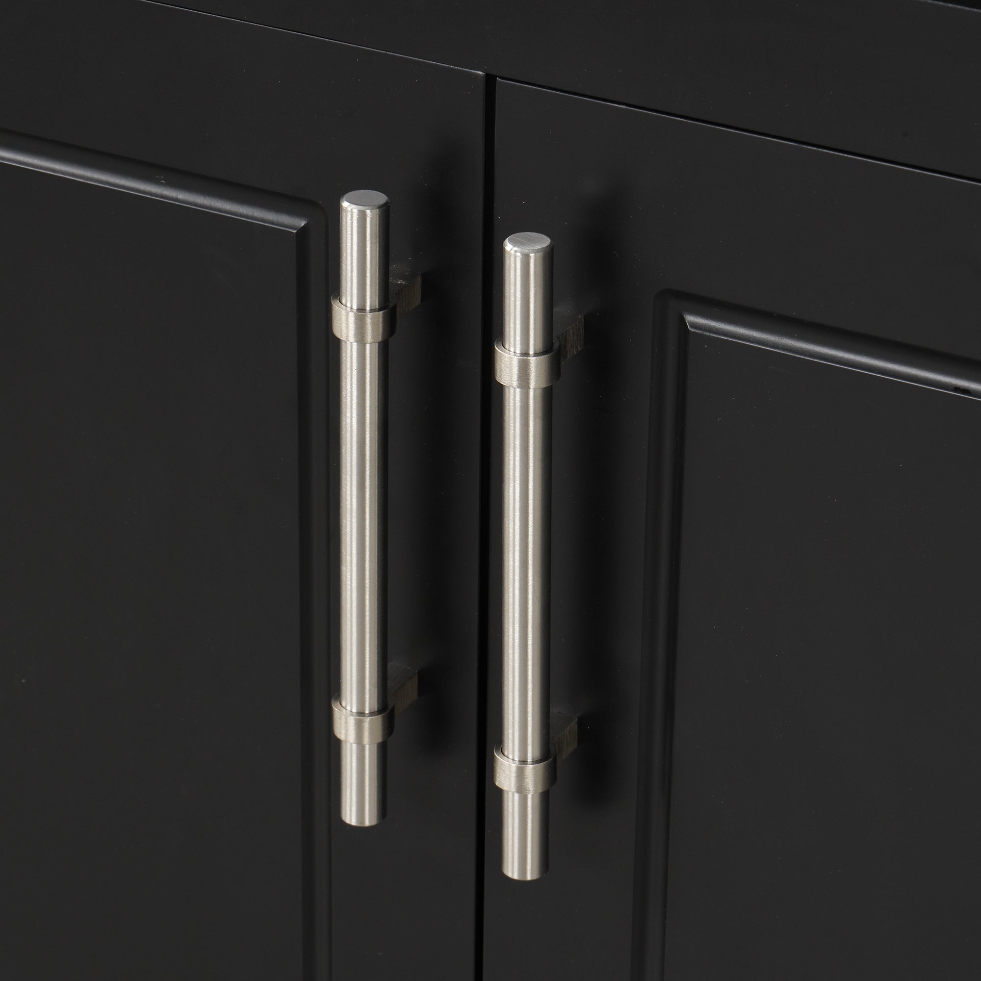 36 inch Freestanding Bathroom Vanity Set in Black with Integrated Ceramic Sink