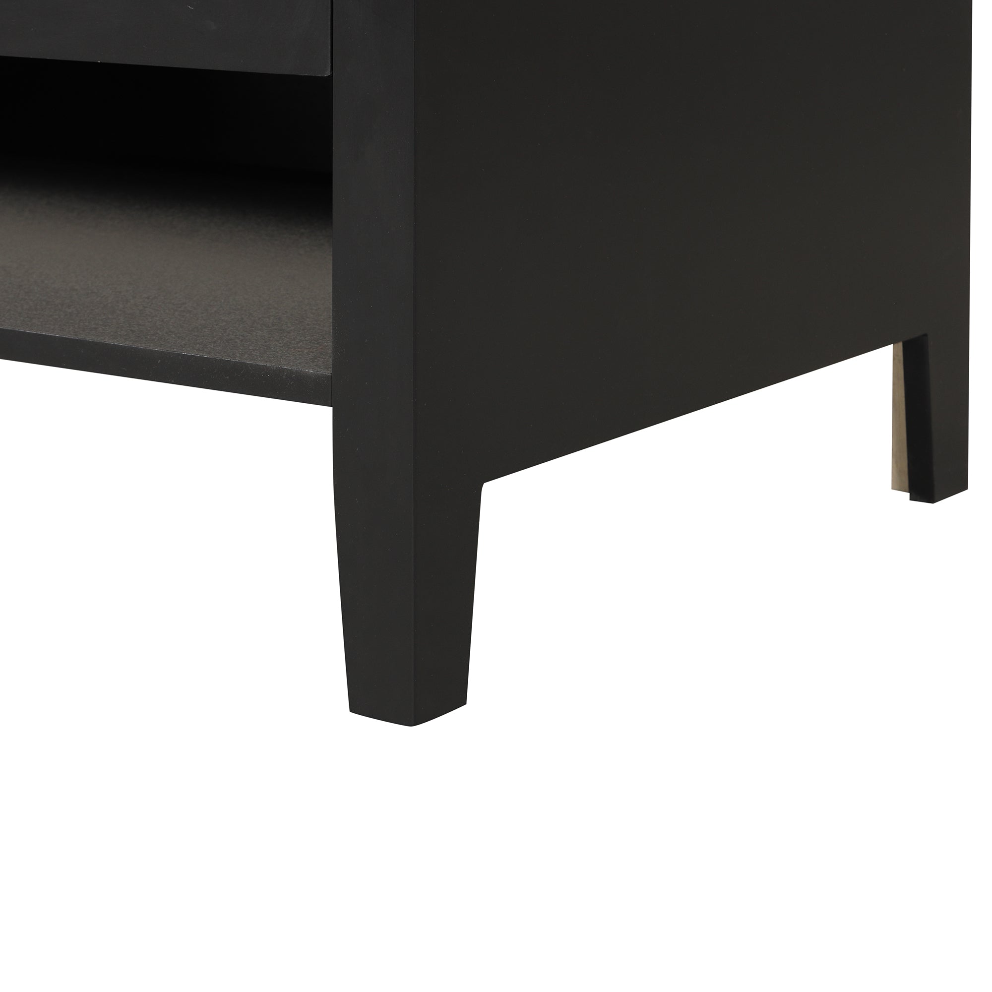 36 inch Freestanding Bathroom Vanity Set in Black with Integrated Ceramic Sink